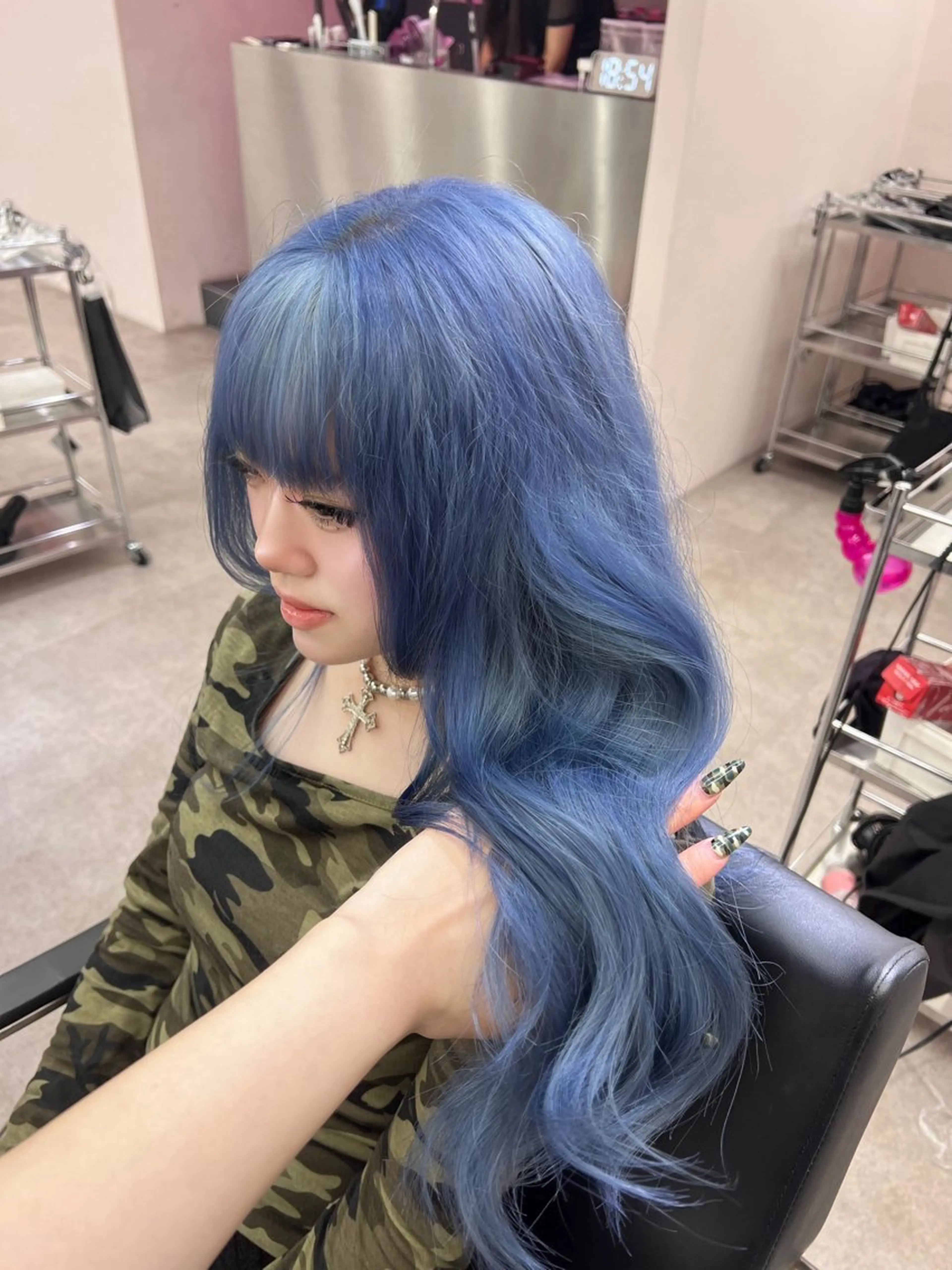 セミロング ヘアカラー トリートメント sara/名古屋/ワ ンカラー/ハイトーンのヘアスタイル