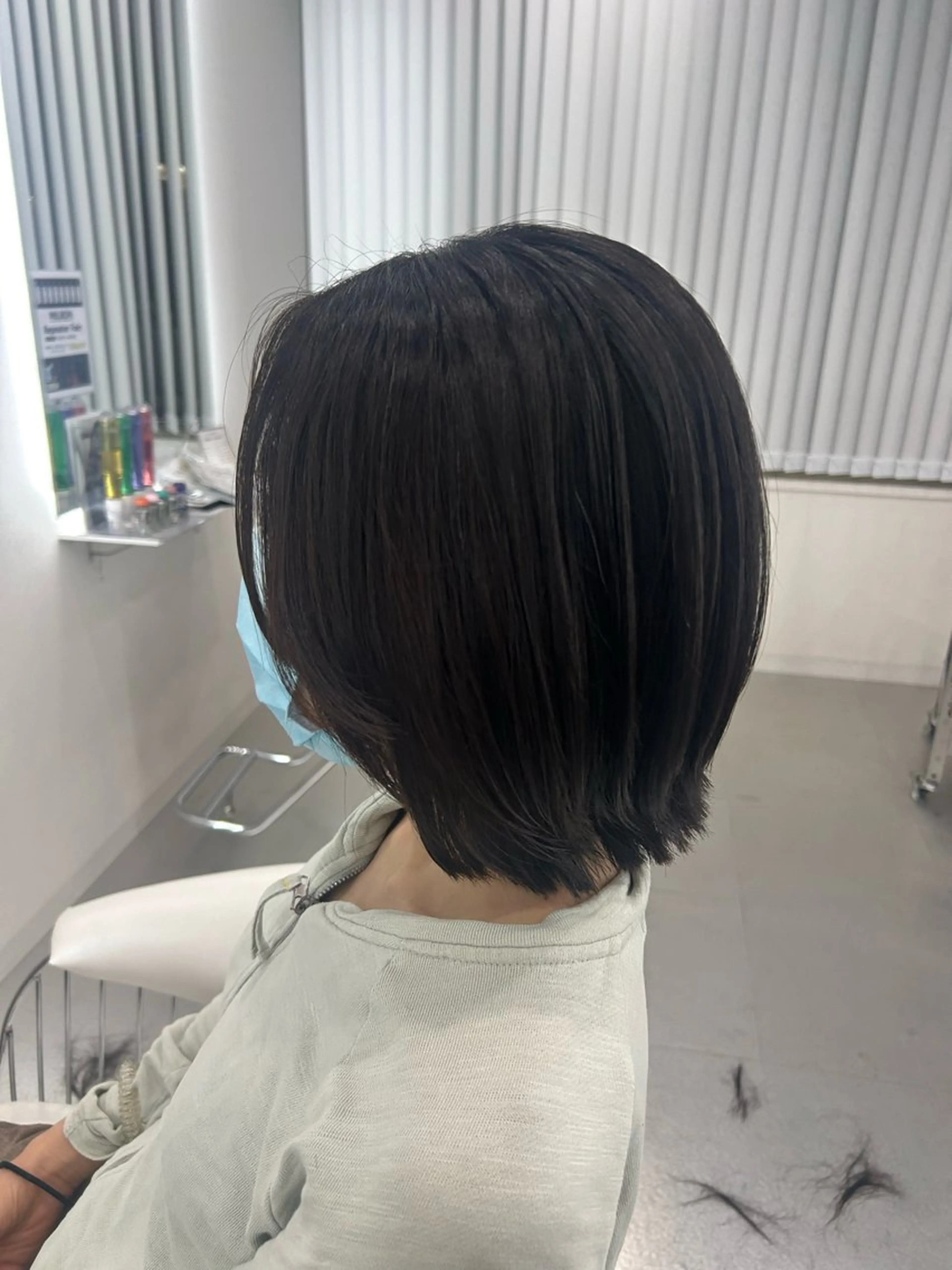 ミディアム ボブレイヤー ボブ レイヤーカット カット あやめ🪽 オリーブ/ハイトーンのヘアスタイル