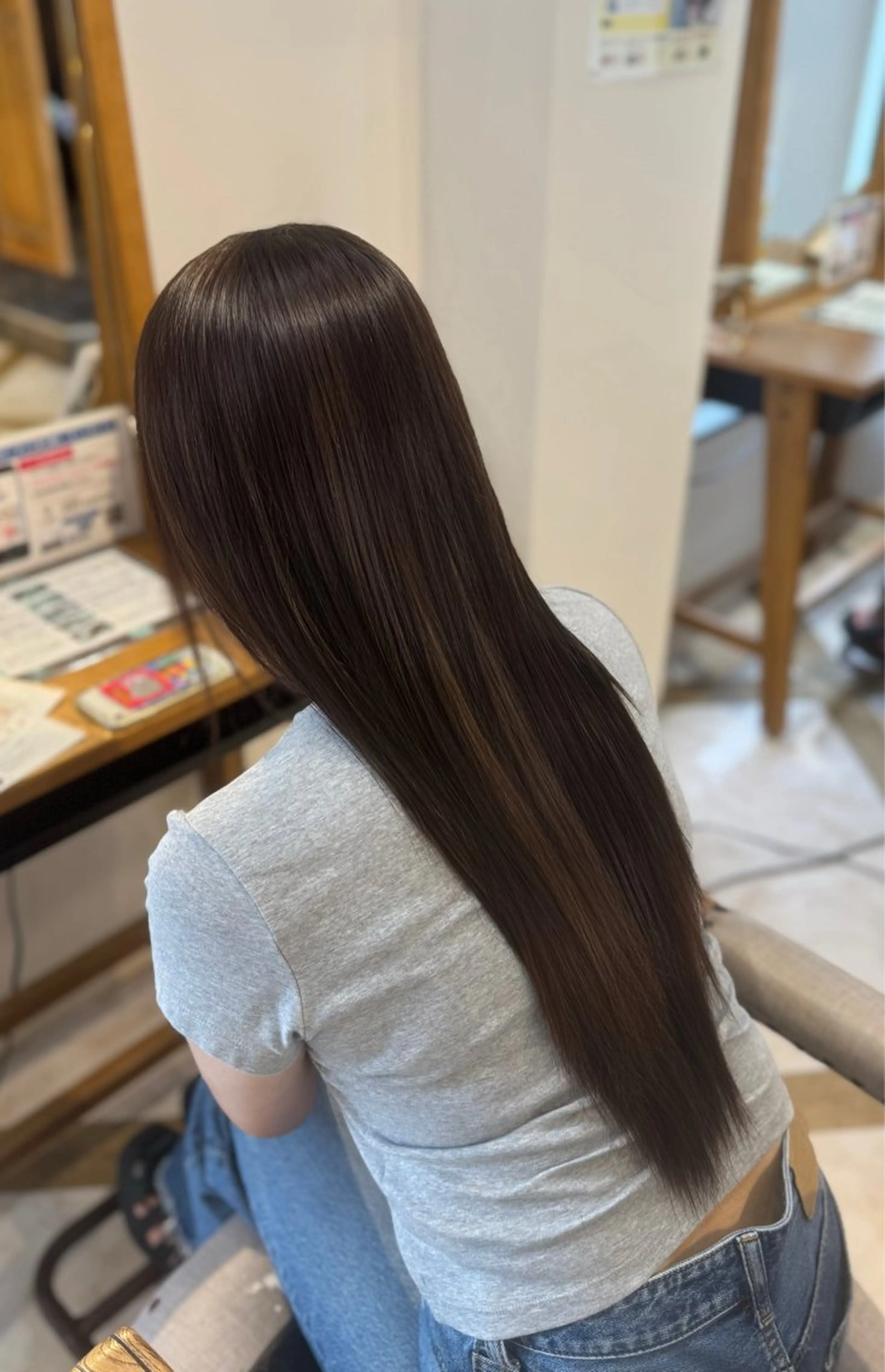 ロング ハイライト 縮毛矯正 縮毛矯正 😈せいと😈 カットモデル/カラーのヘアスタイル