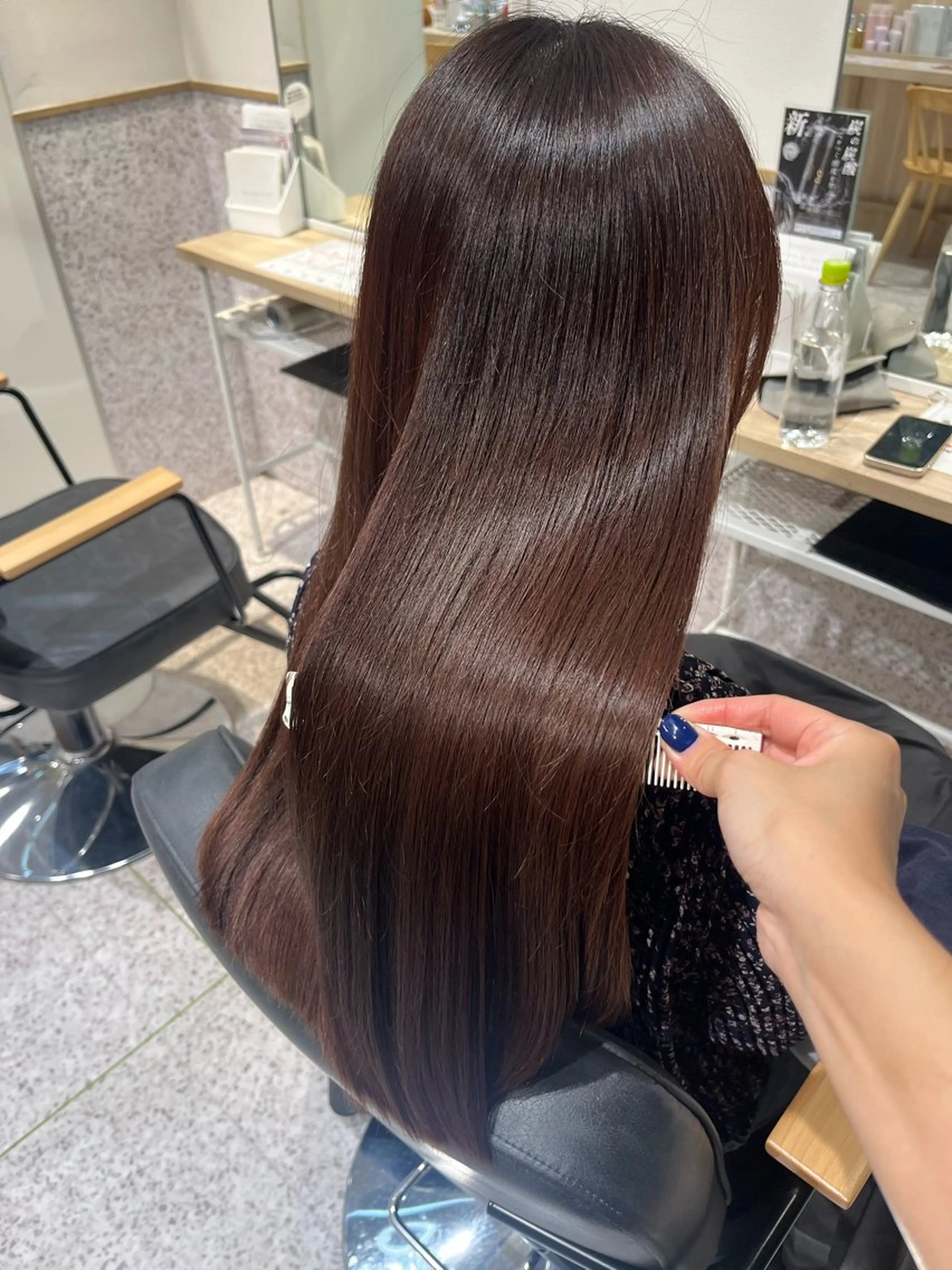 ロング カラー ブリーチ ダブルカラー ハイトーンカラー ブリーチなしカラー 顔周りカット カット ヘアカラー トリートメント 髪質改善&艶カラー/ ほんだあみ (♡)のヘアスタイル