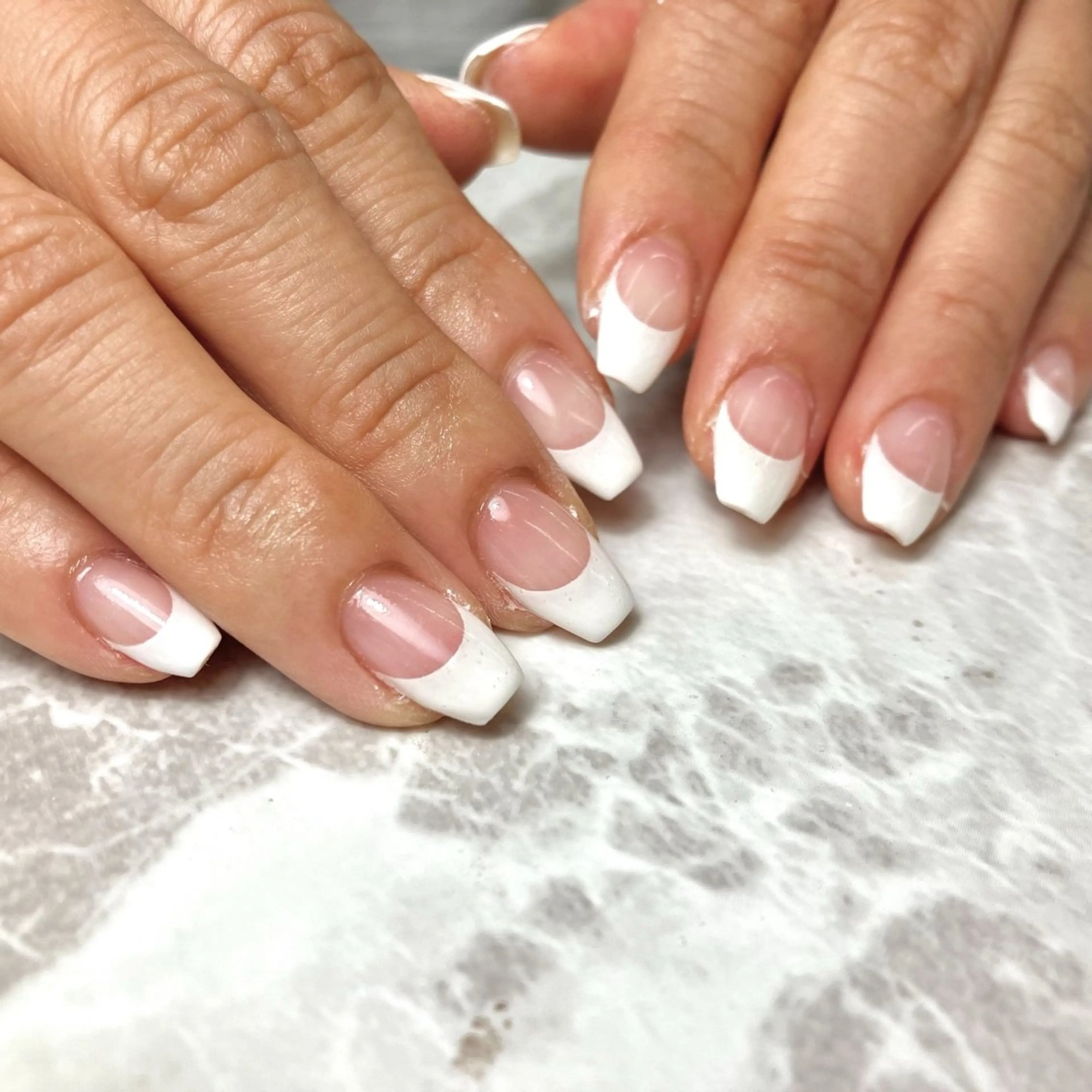 オフあり🤍ྀིクリアベース白フレンチ🤍ྀིの写真