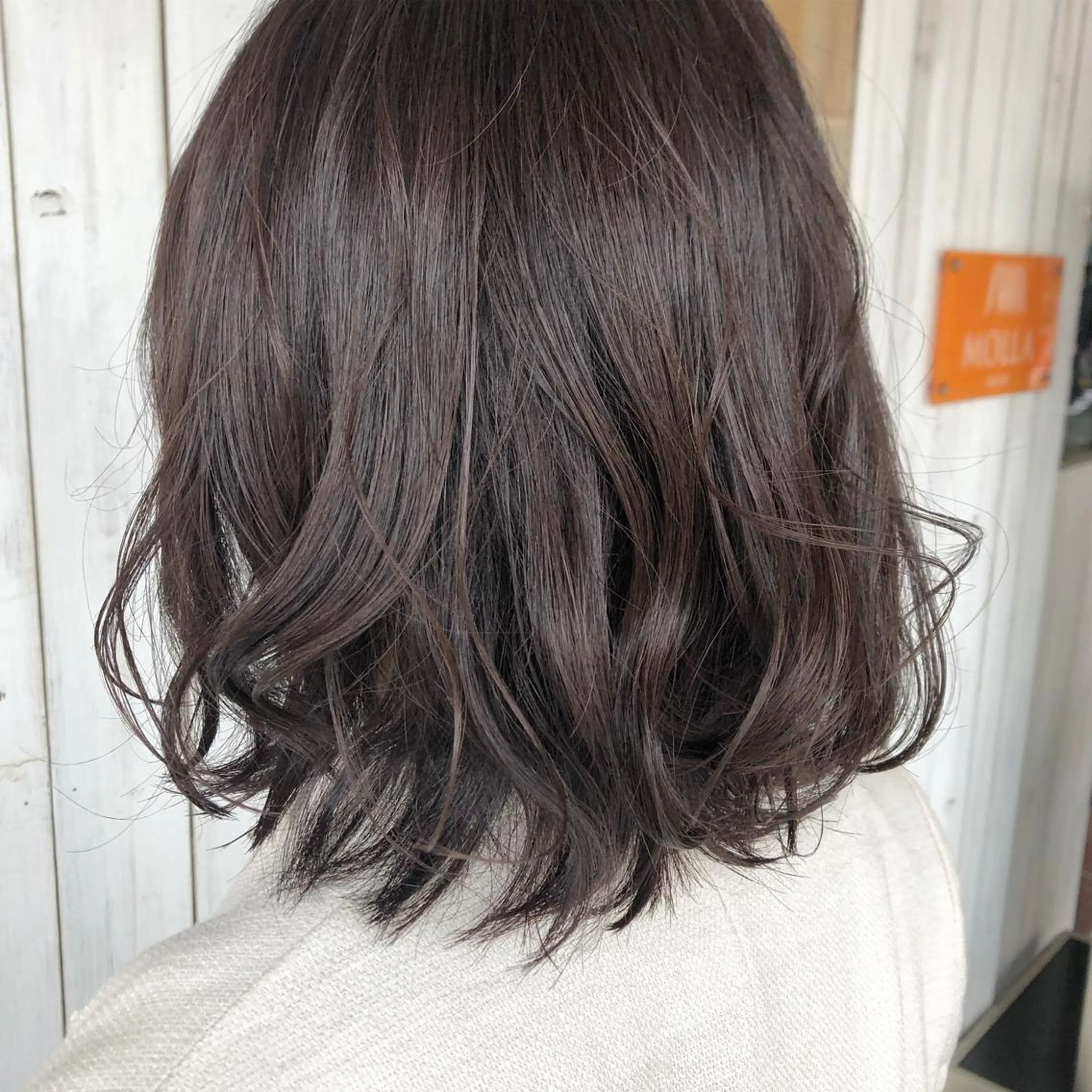 ミディアム カラー MOLLA 浅香山店所属・谷口ゆめ/美眉 ワックス/縮毛矯正のヘアスタイル