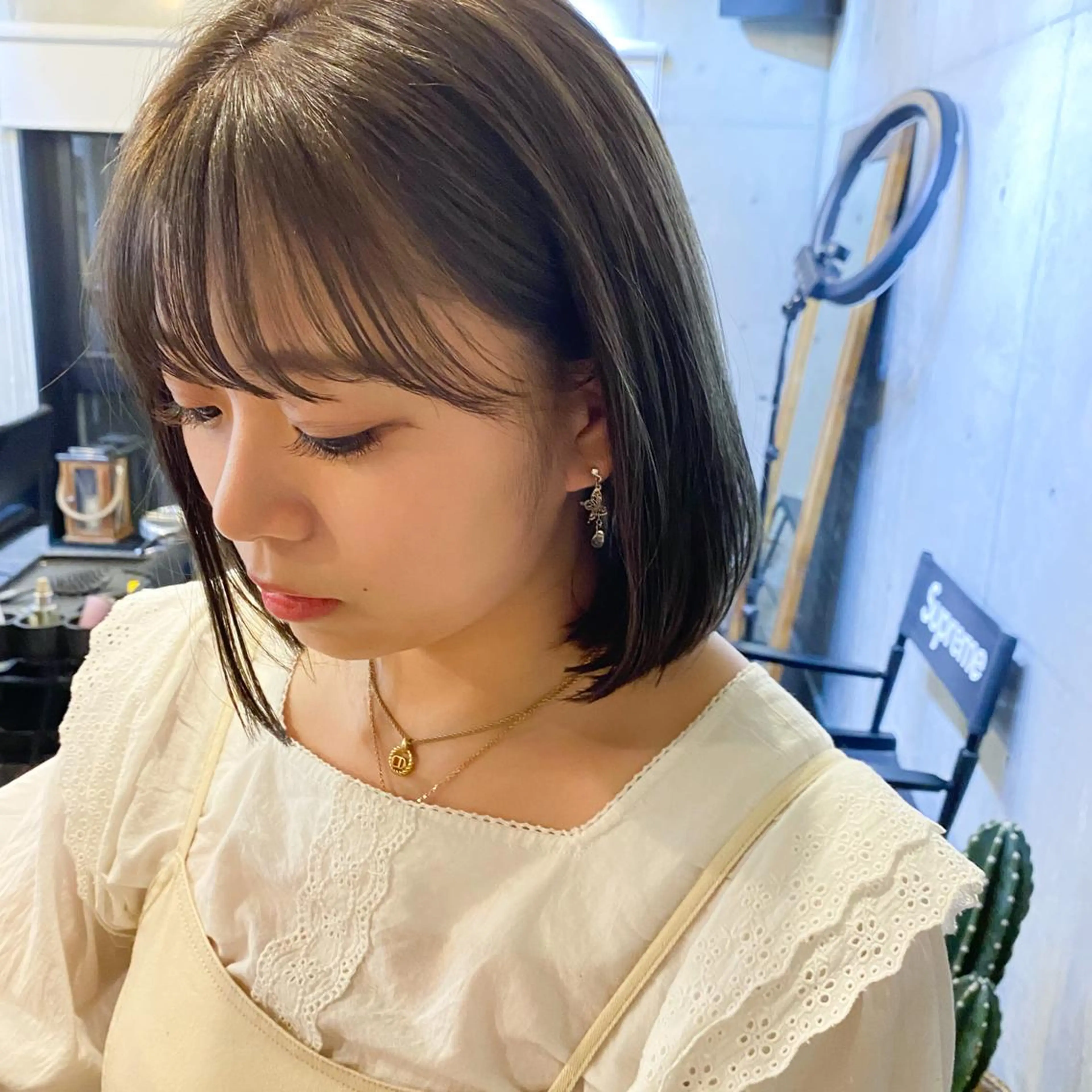 ショート カラー 艶髪ブリーチ 永井竜也のヘアスタイル