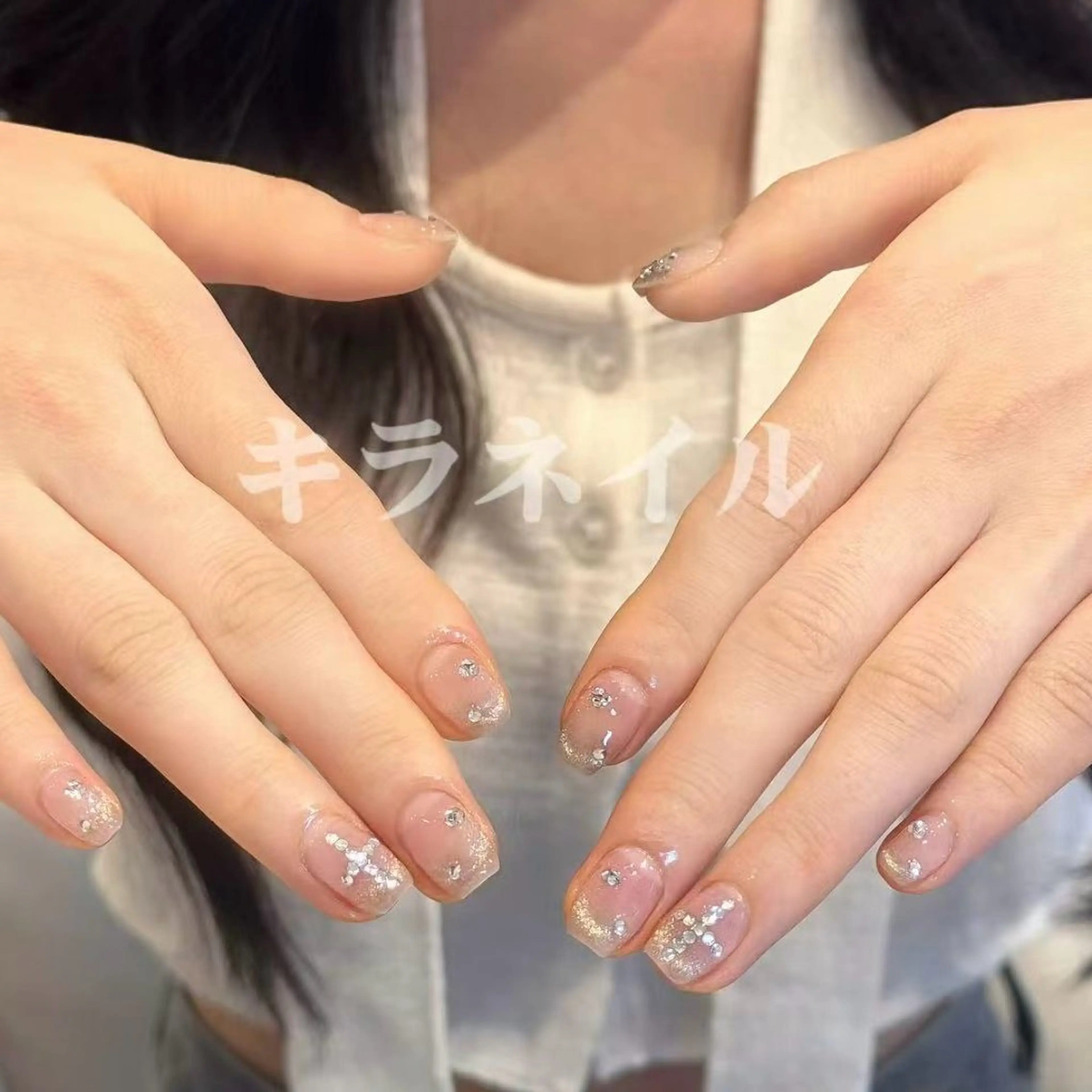 ネイル ハンドネイル 💗キラネイル💗 モチ最高のネイルデザイン
