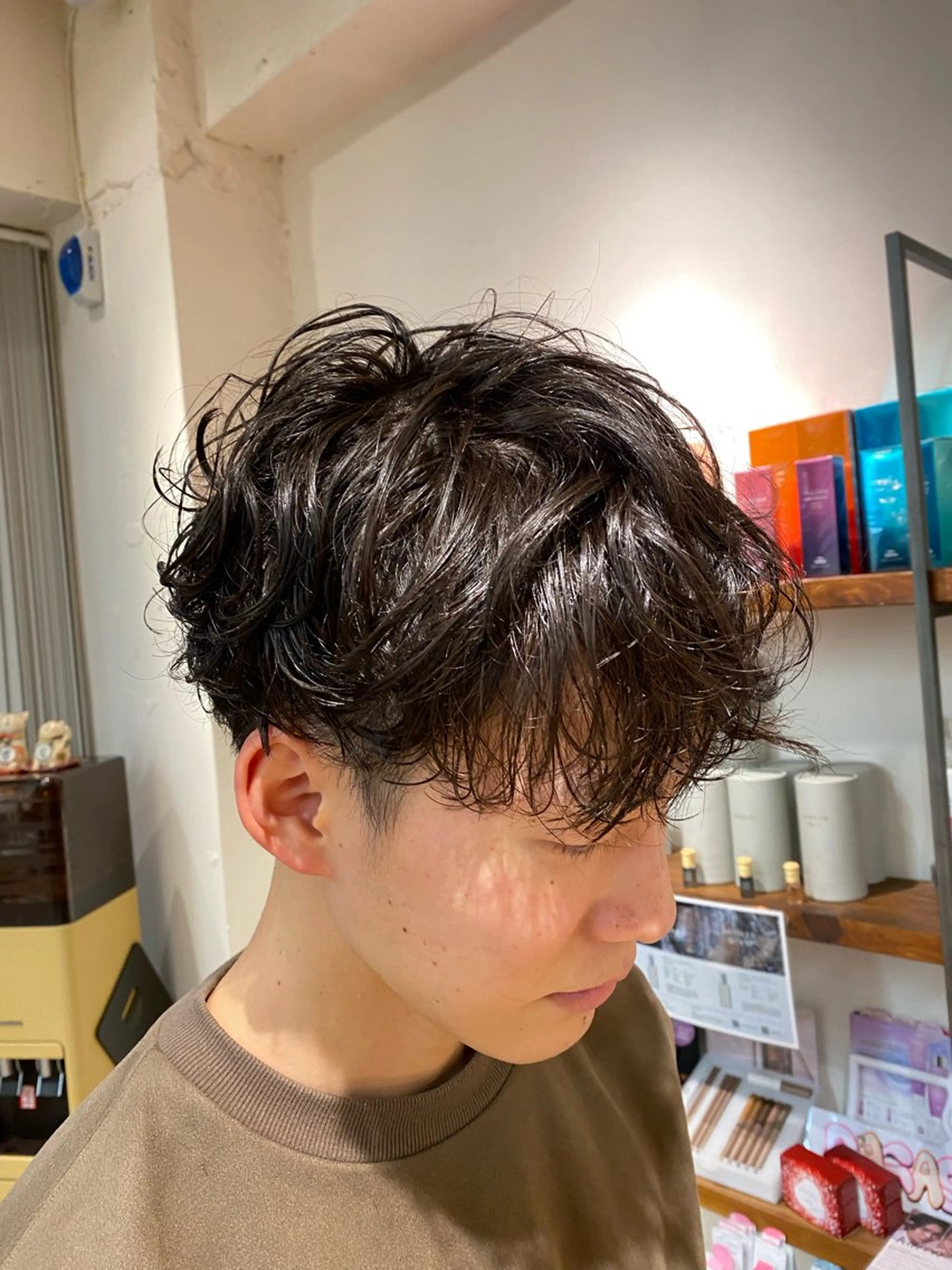 パーマ メンズ メンズパーマ カット パーマ ナチュラルヘア🫧 ナナミのヘアスタイル