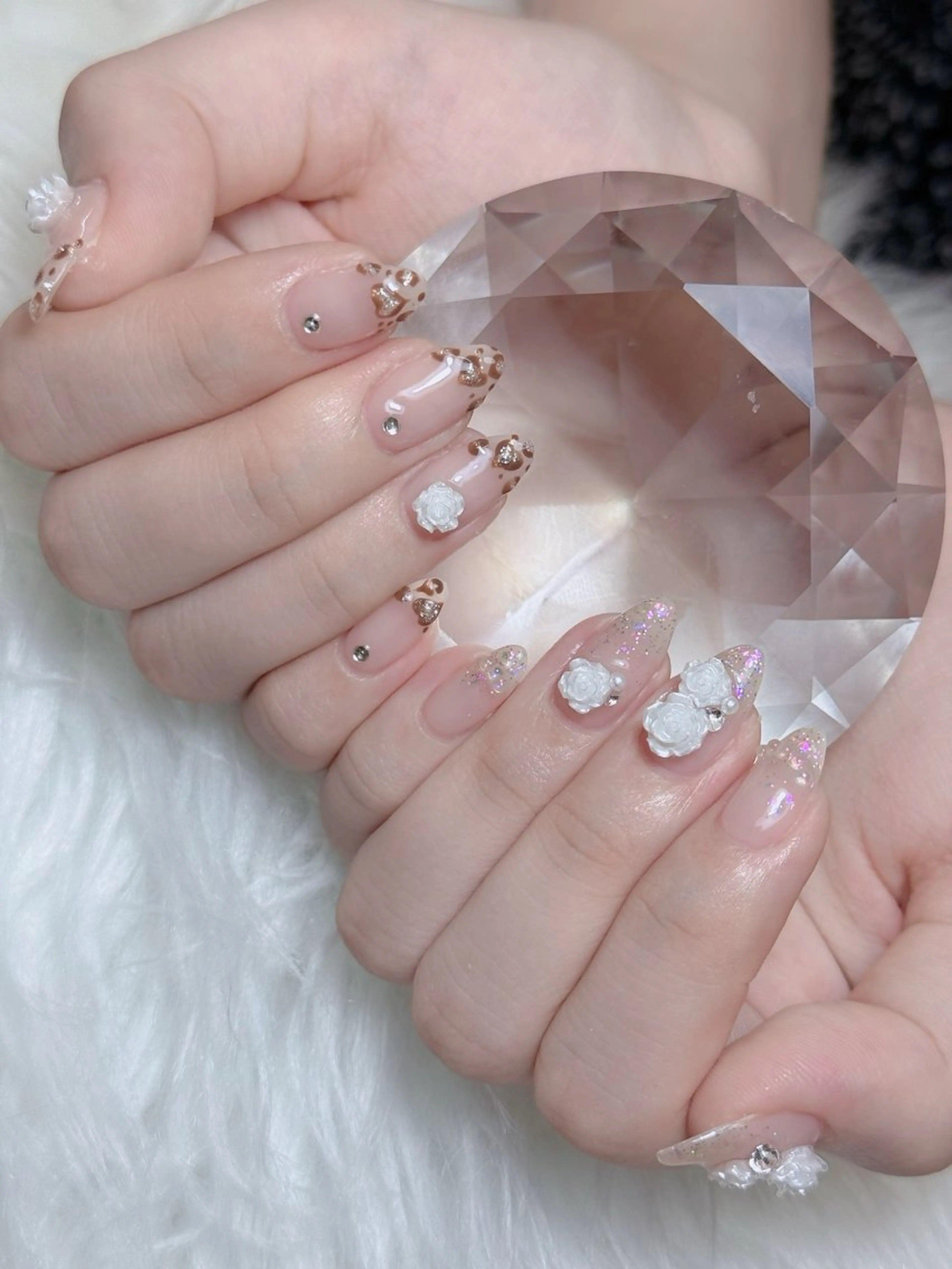 ネイル オーロラネイル チークネイル フットネイル フレンチネイル 韓国ネイル ハンドネイル Lumi Nailのネイルデザイン