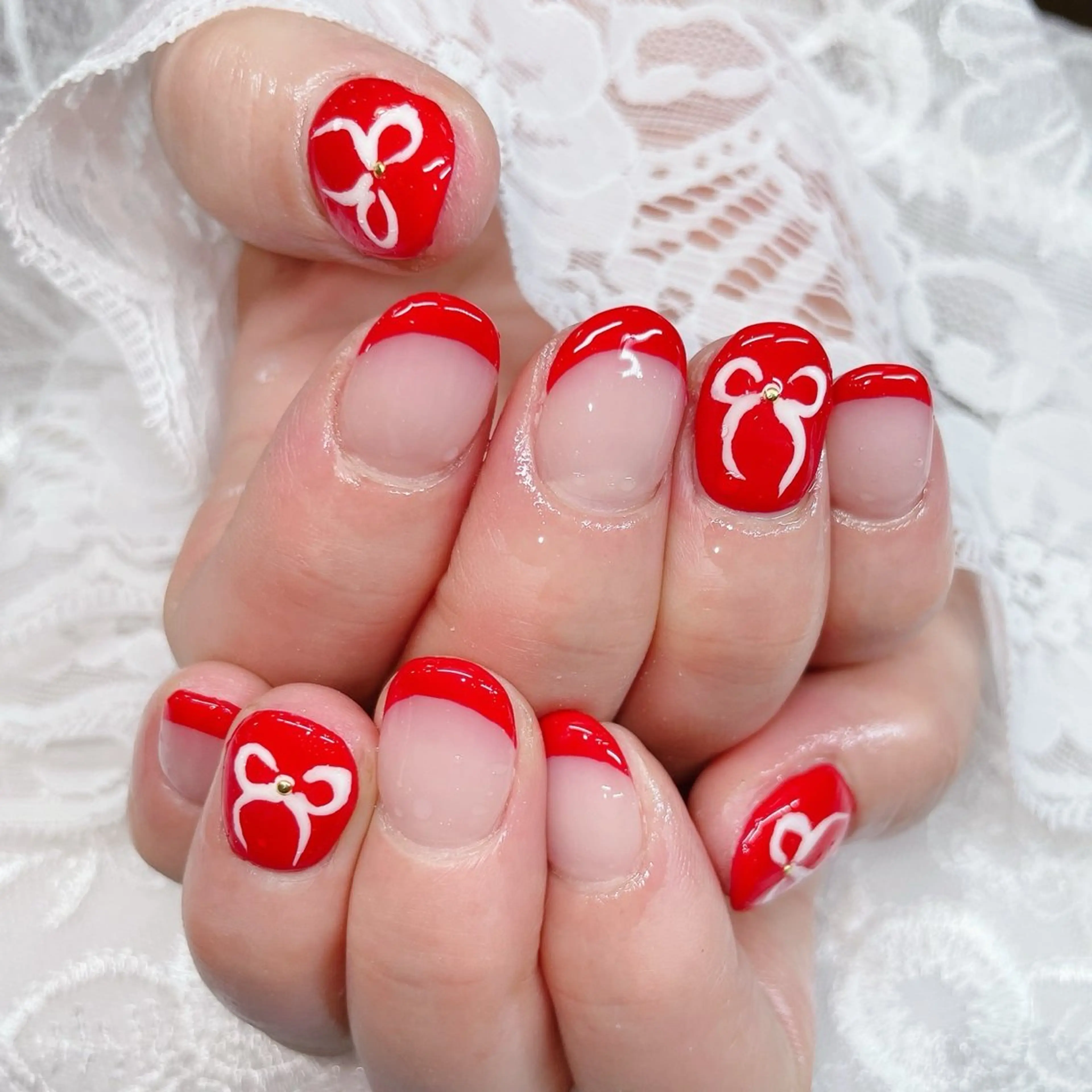 ミディアム ハンドネイル ハンドケア 💜MIYA nail川崎店のネイルデザイン