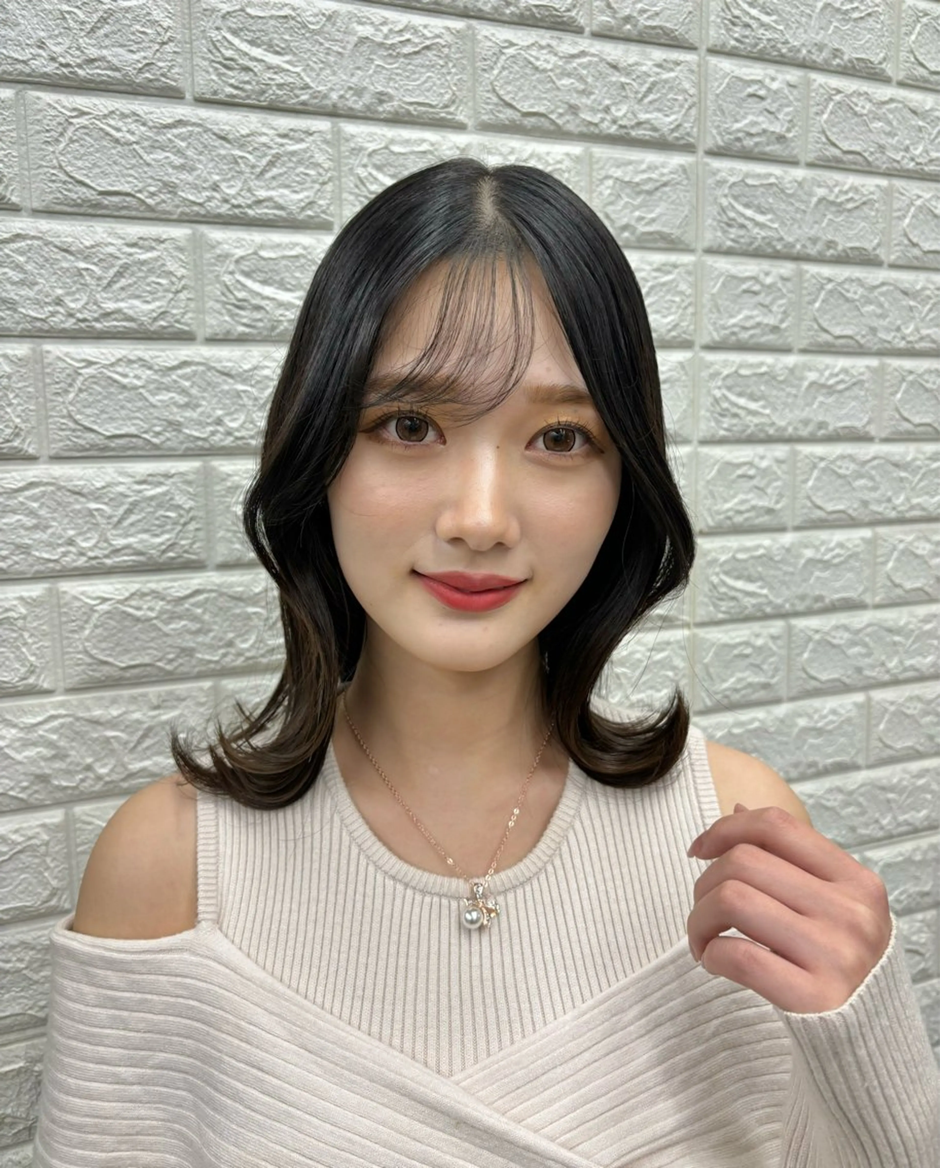 ミディアム くびれヘア 韓国風ヘア 縮毛矯正 巻ける縮毛矯正🌸 勝倉　麗のヘアスタイル
