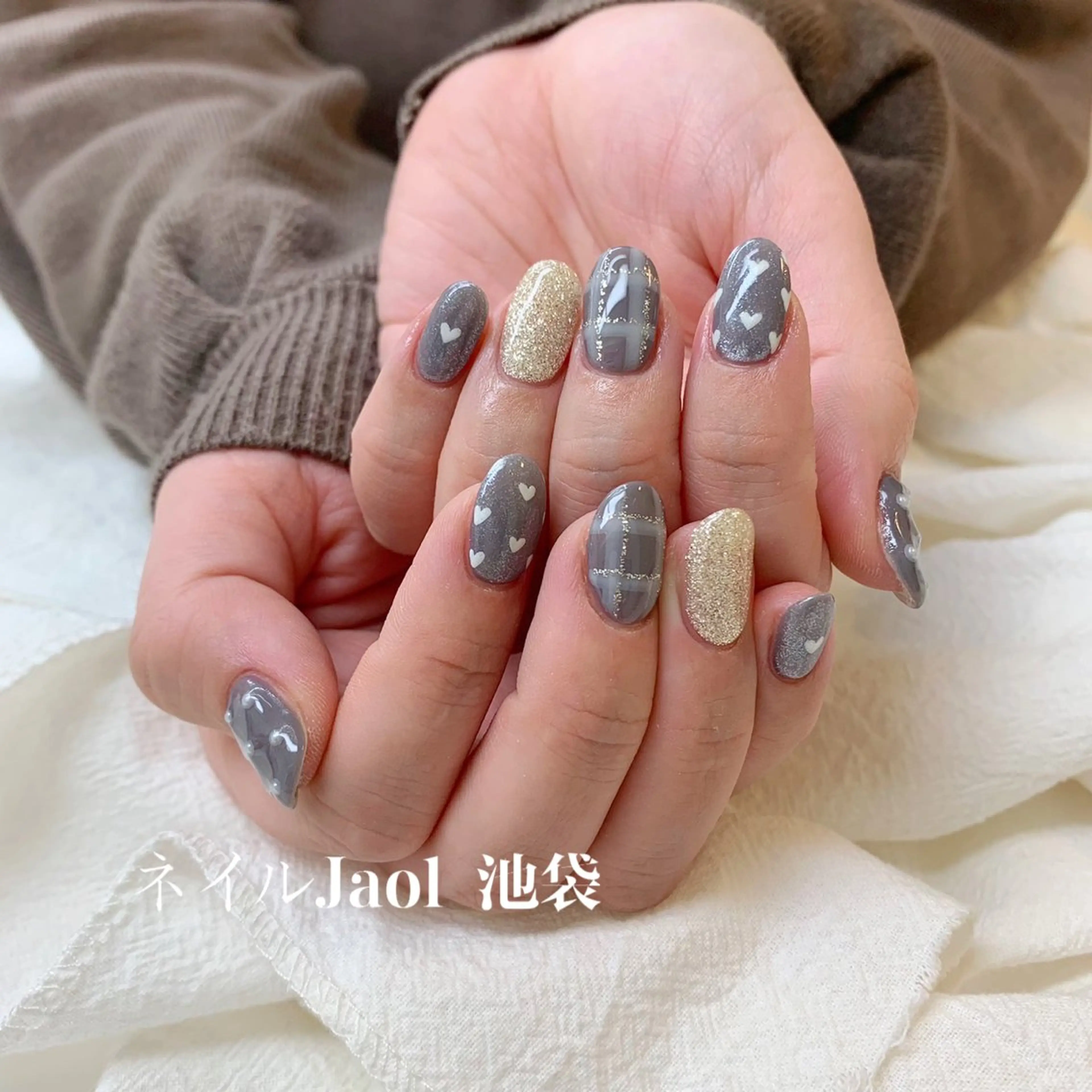 ミディアム ハンドネイル nail jaol池袋店所属・ネイルJaol 池袋のネイルデザイン