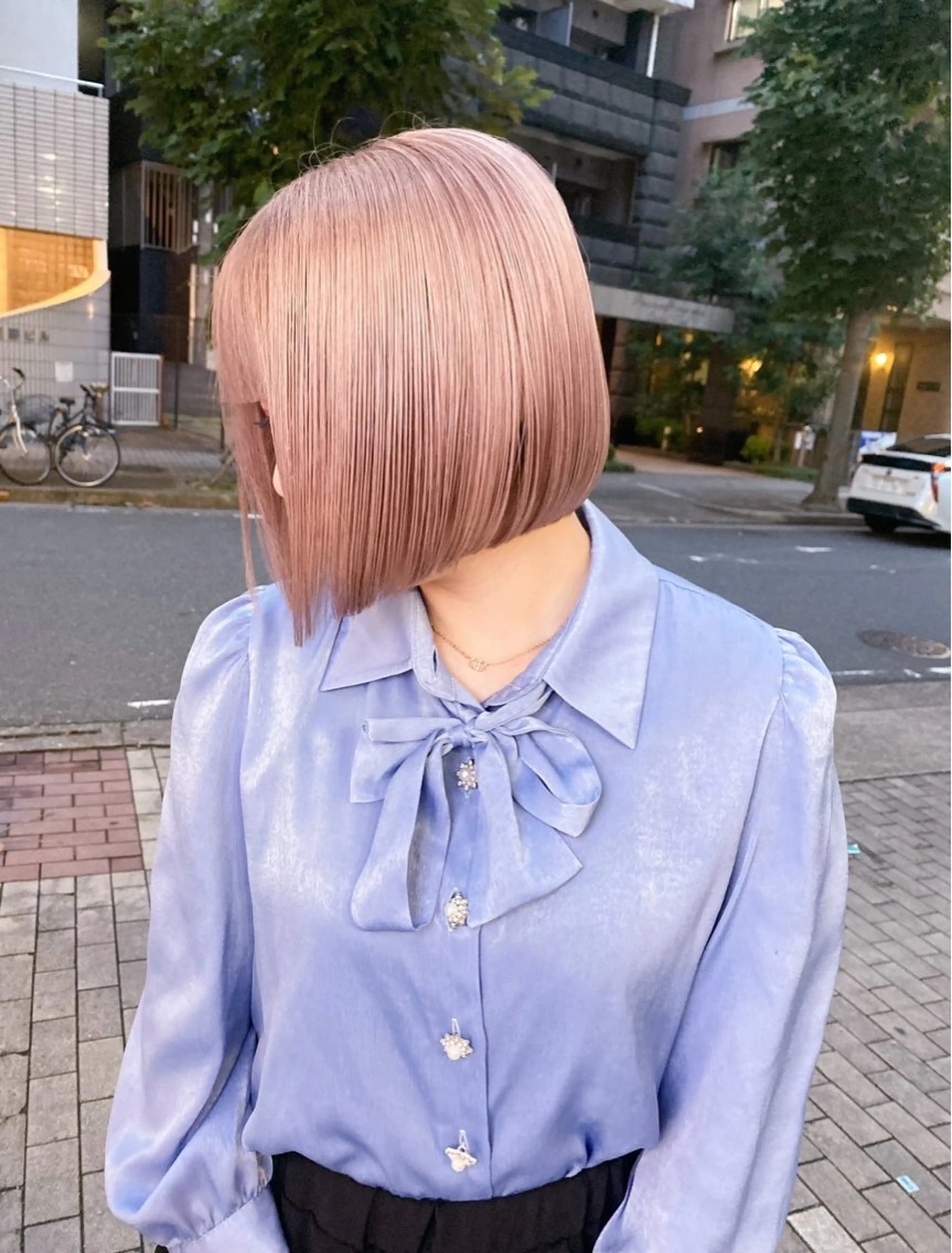 ショート カラー RLINO所属・REN/ケアブリーチ /ハイトーン/栄のヘアスタイル