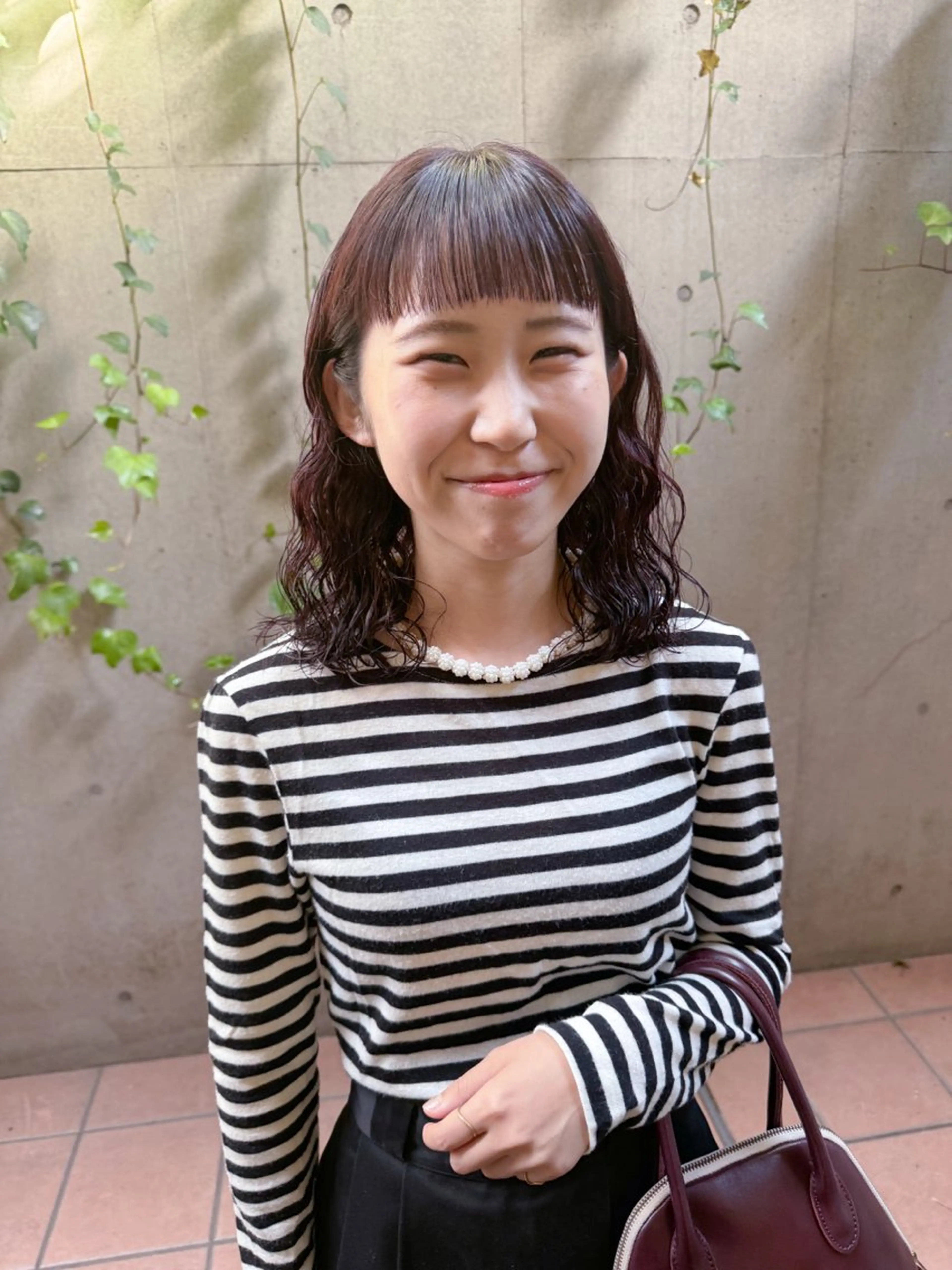 ミディアム パーマ カット パーマ 大橋 芽衣のヘアスタイル