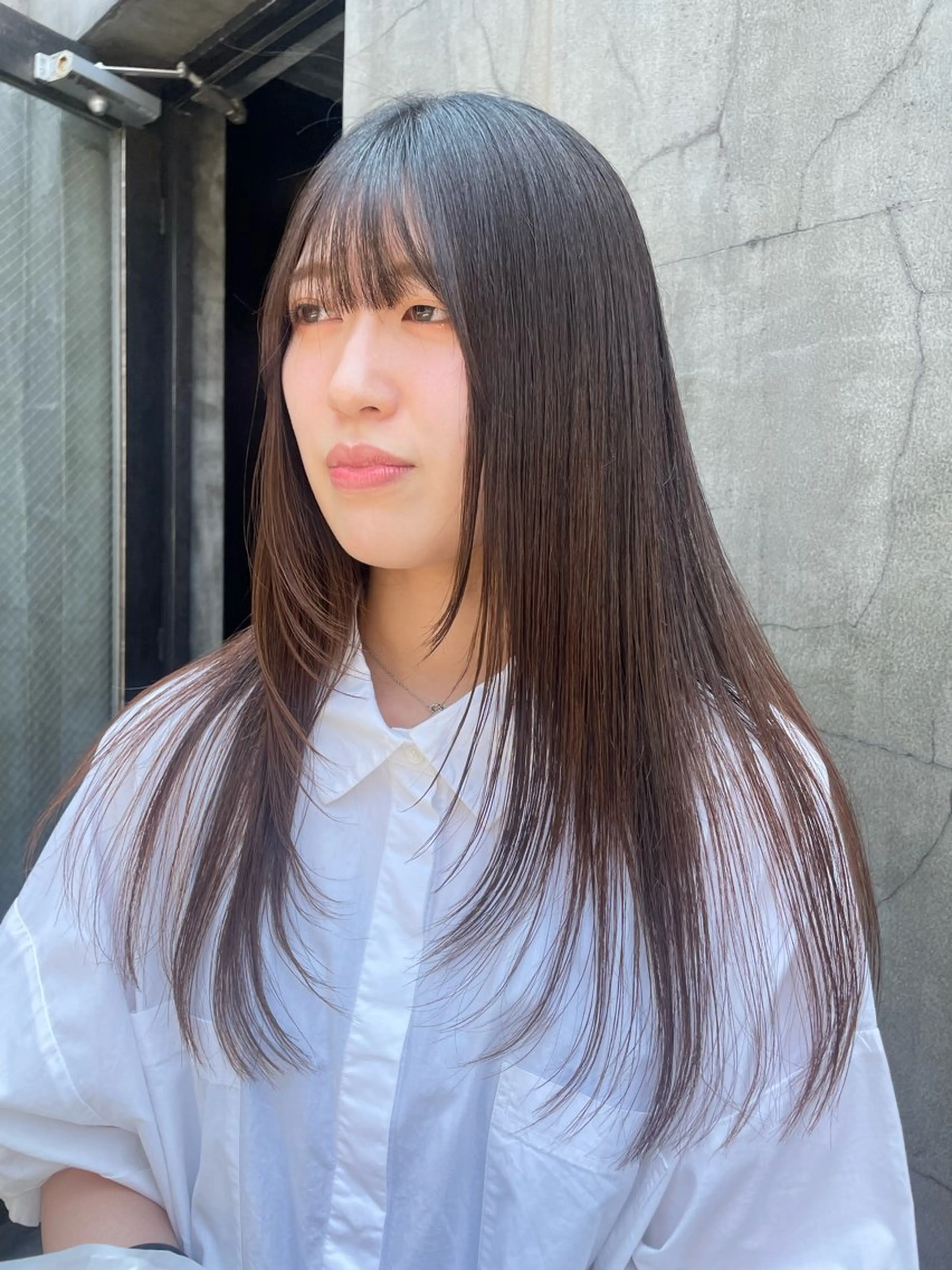ロング カラー パーマ ヘアアレンジ レイヤー/ 透明感カラー/マドカのヘアスタイル
