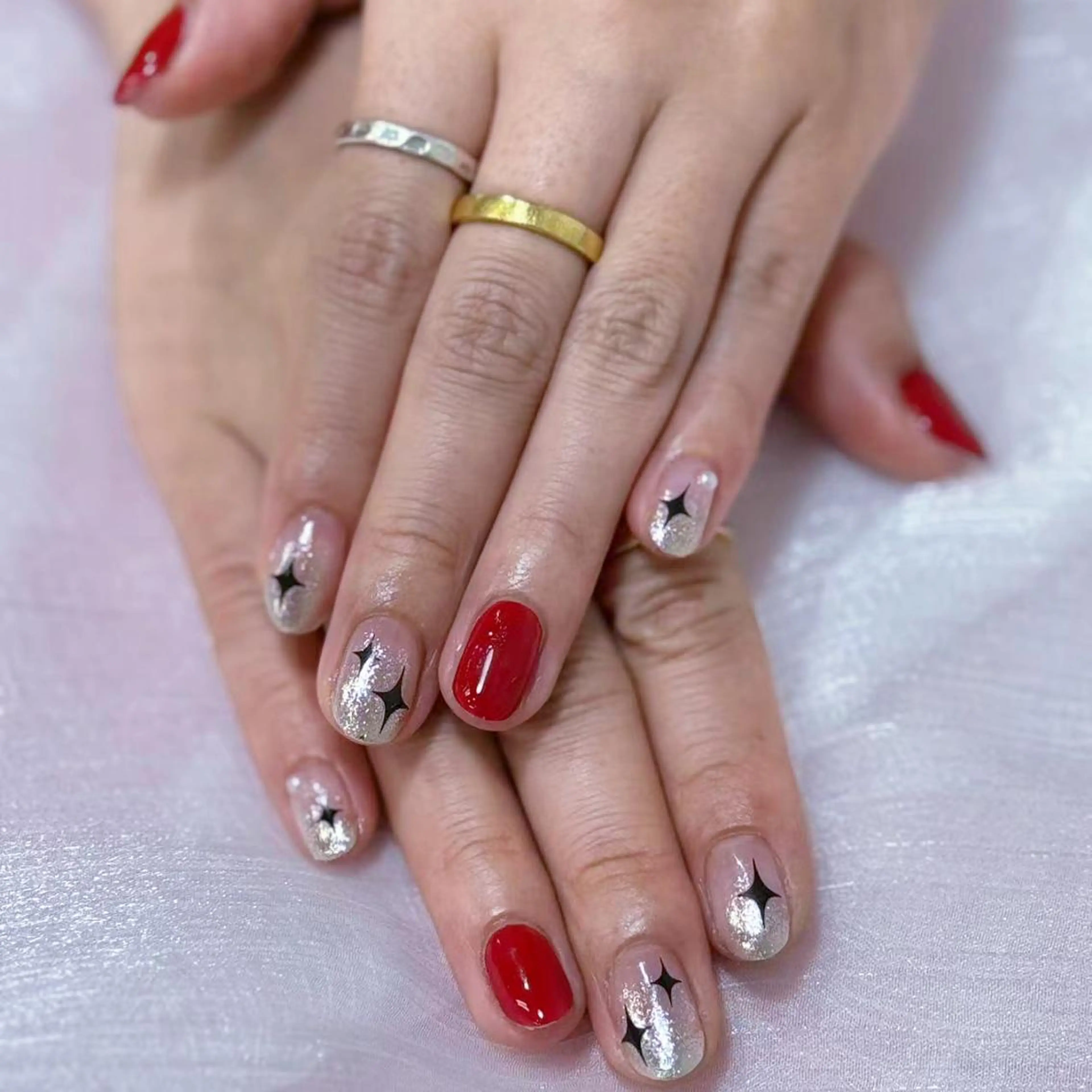 ネイル アートネイル オーロラネイル ガーリー キラキラネイル 韓国ネイル ハンドネイル Diamond NAIL✨のネイルデザイン
