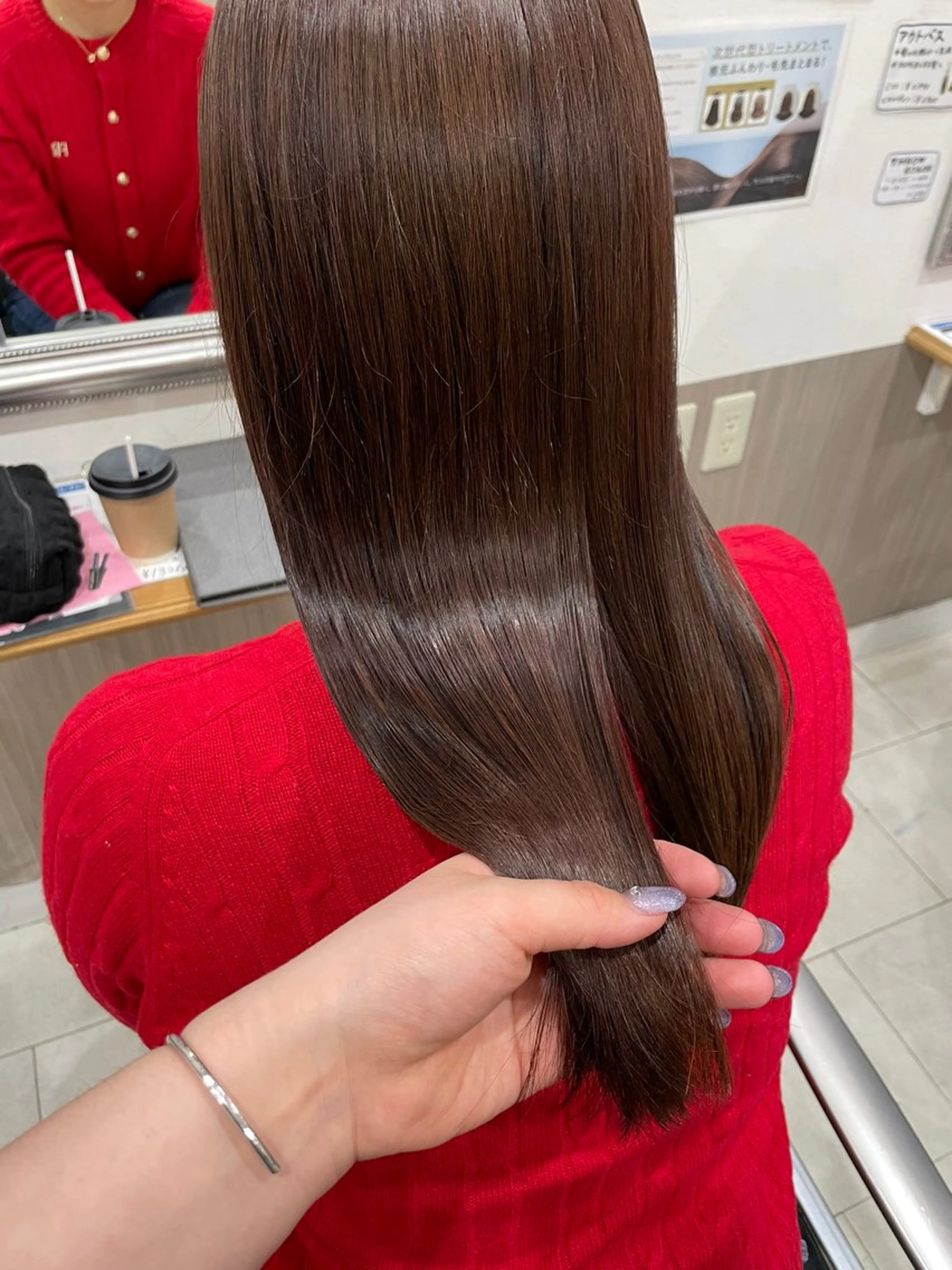 ミディアム カラー カット ヘアカラー トリートメント SINCE【シンス】所属・Hika.ハイトーン 髪質改善🩵ᩚ🫧のヘアスタイル