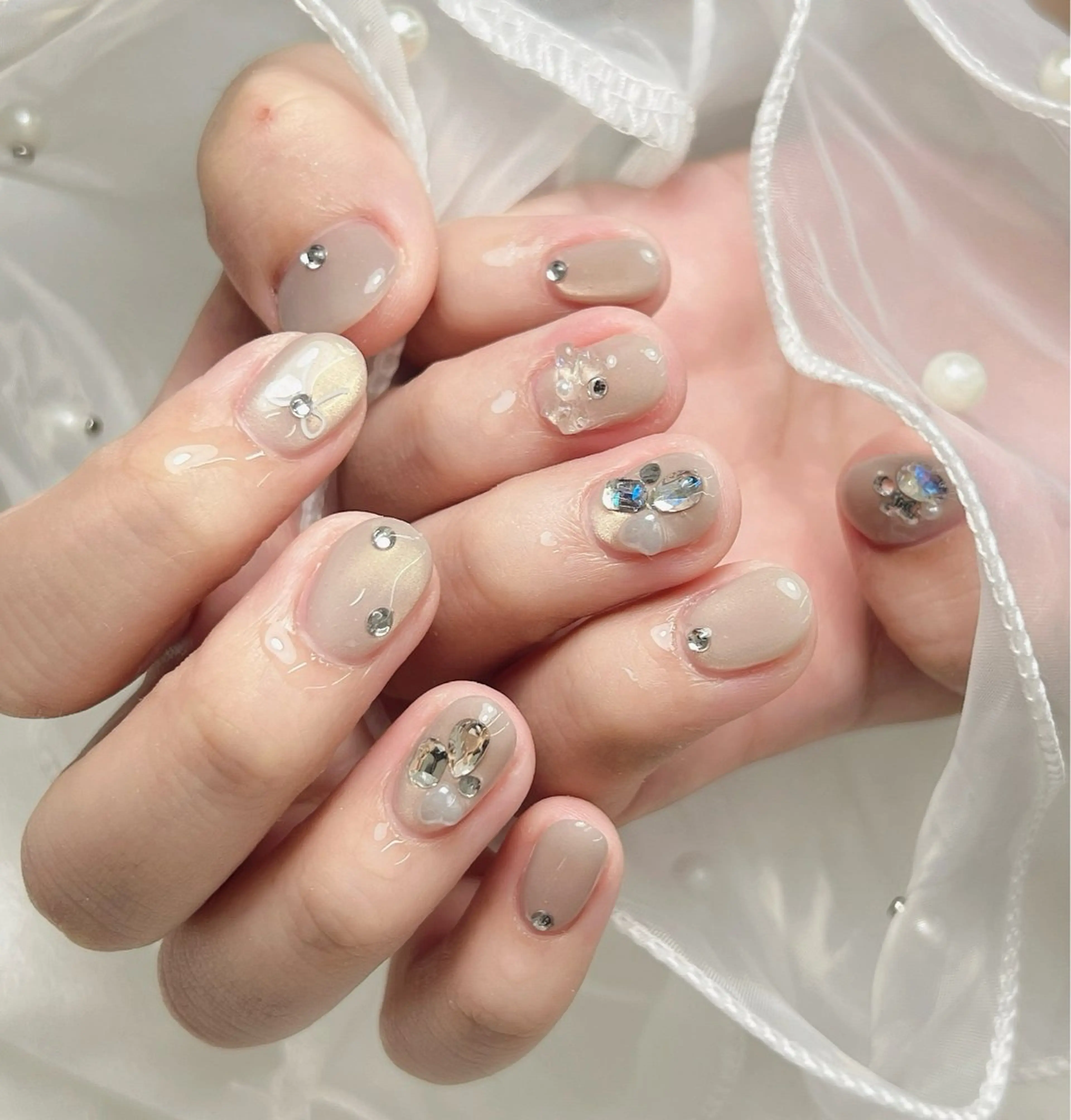 ネイル マグネットネイル ワンカラーネイル ハンドネイル bijou nails所属・bijou nails　蓮のネイルデザイン