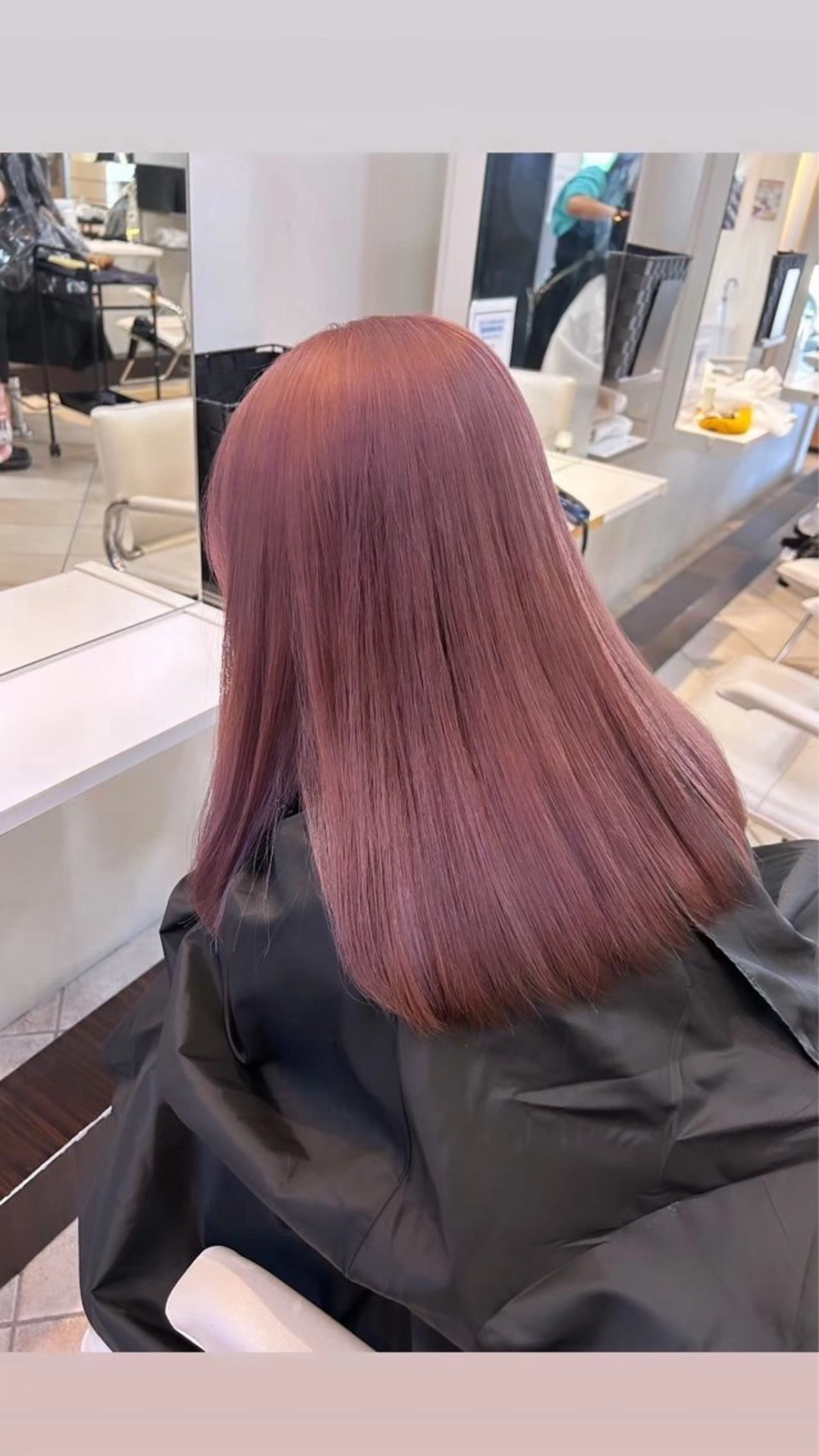 ロング カラー ベージュカラー ピンクカラー ピンクベージュ ヘアカラー トリートメント 🤍店長　艶カラー 髪質改善縮毛特化🤍のヘアスタイル