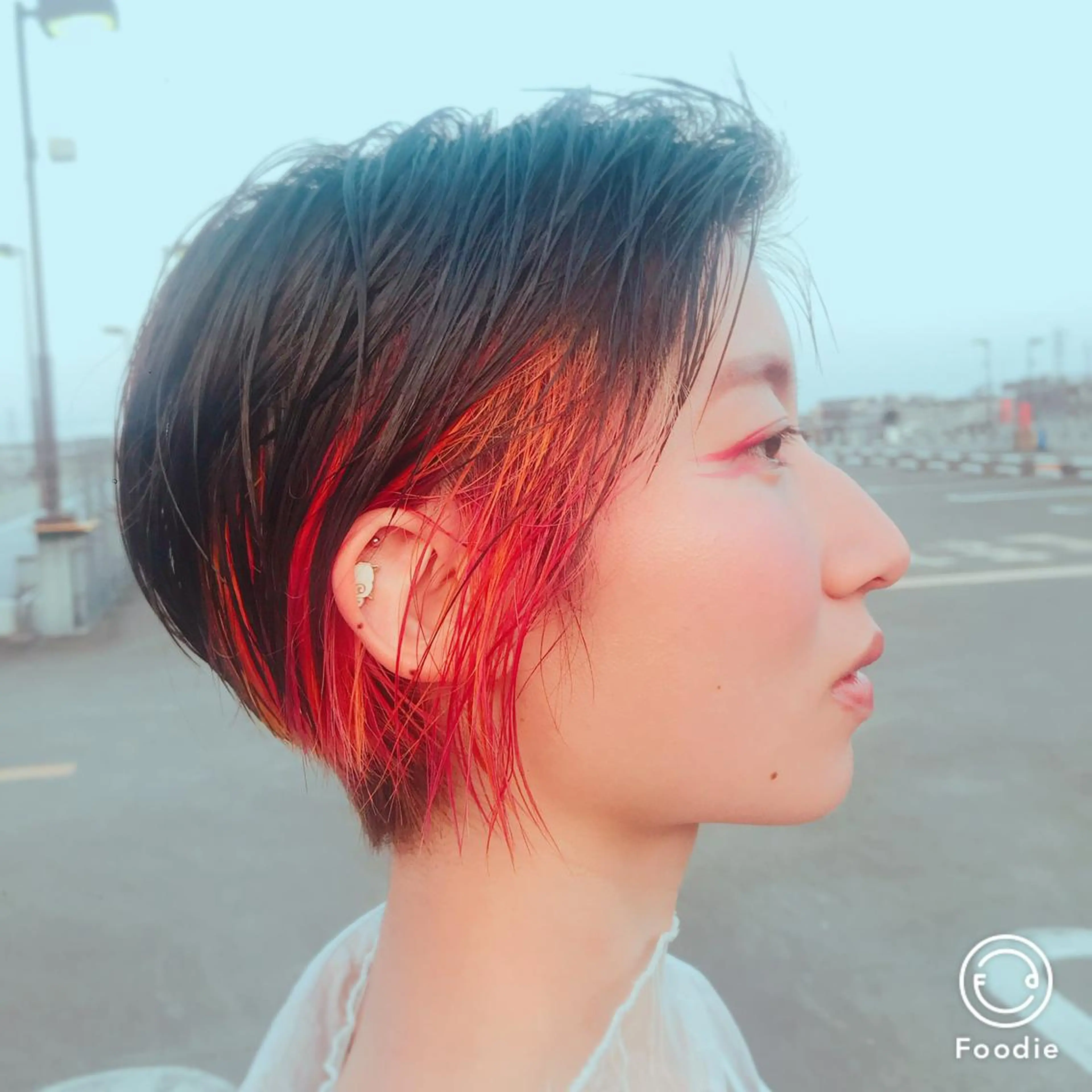 ショート カラー インナーカラー 大野 あさみのヘアスタイル