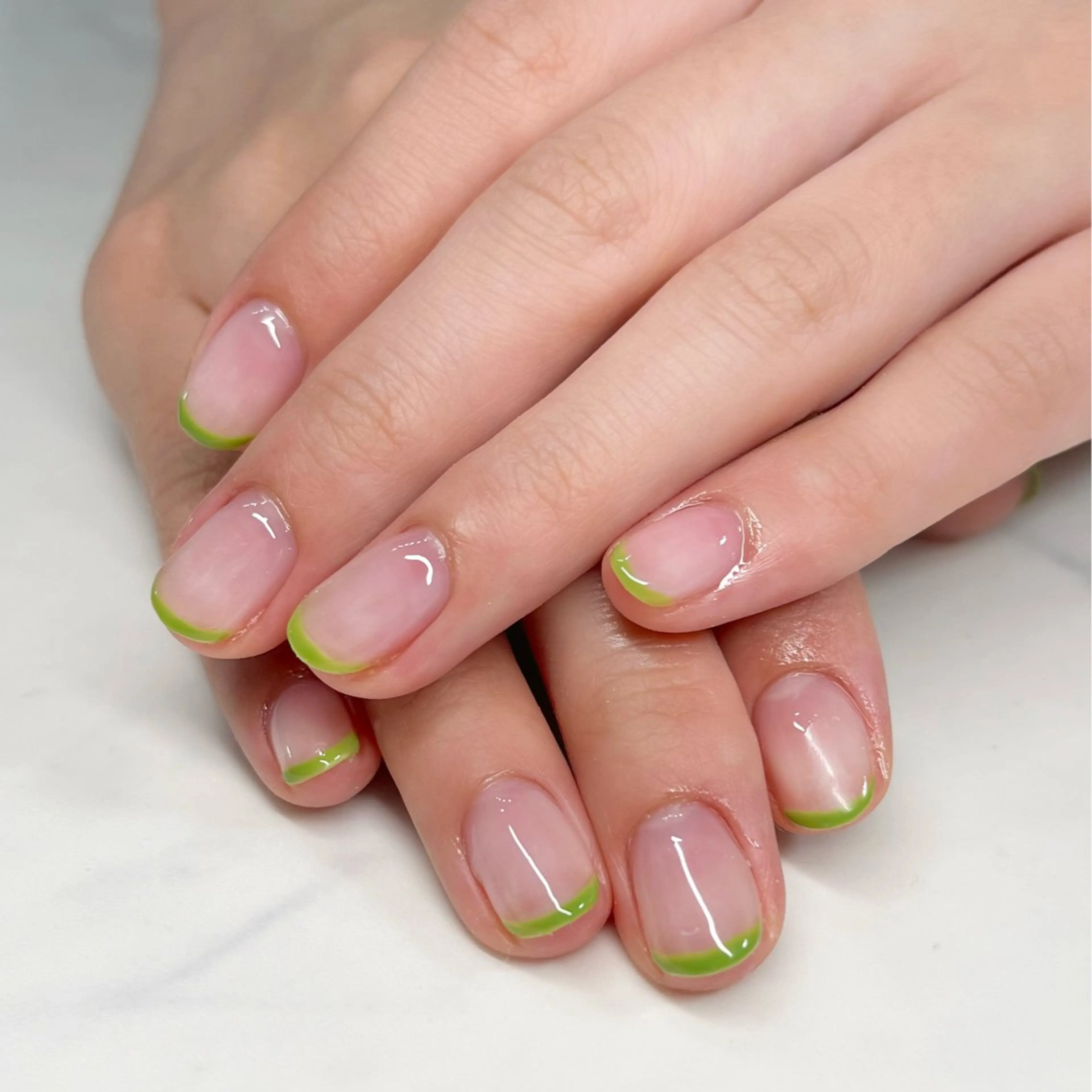 ネイル フレンチネイル ラメ(グリッター) ハンドネイル K nail所属・Knail いがわのネイルデザイン