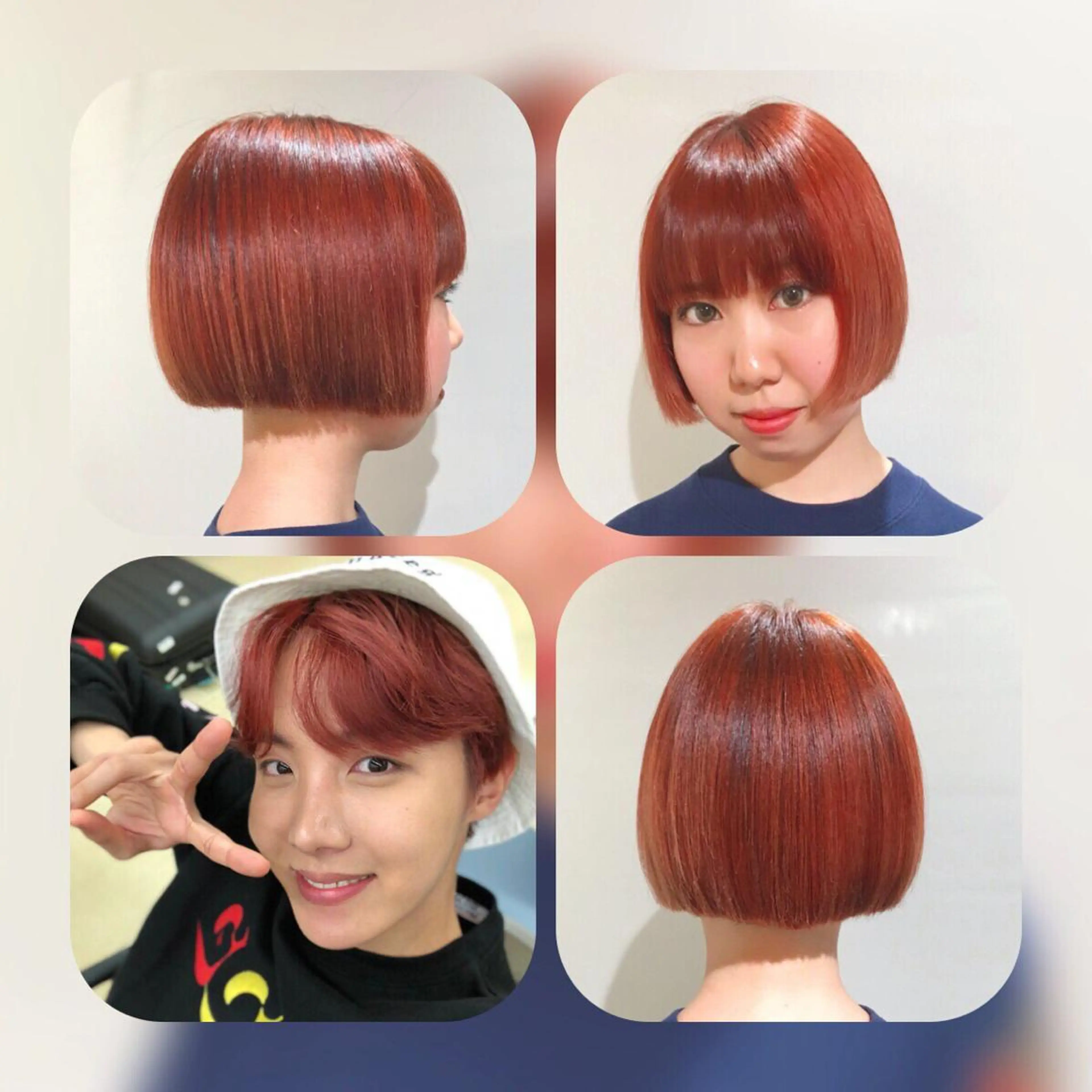 ショート カラー ヘアアレンジ 成人式 ハイライトカラー オレンジ ハイライト タンバルモリ ヘアカラー トリートメント As hair所属・🌟かかりつけ美容師 🌟アスカのヘアスタイル