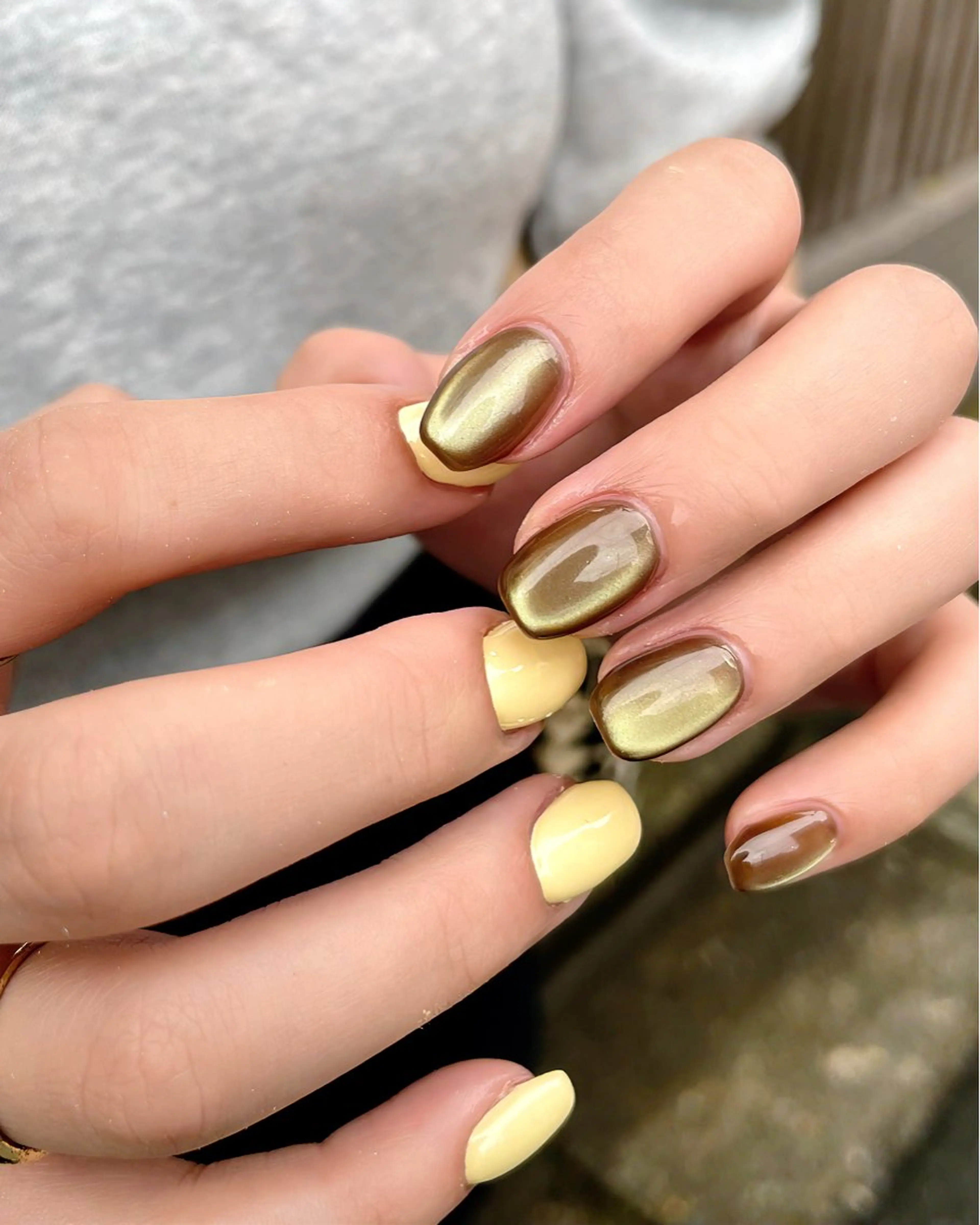 ネイル フレンチネイル マグネットネイル オフィスネイル ワンカラーネイル ピンク ハンドネイル ハンドケア 🫧OPELIA NAIL渋谷🫧のネイルデザイン