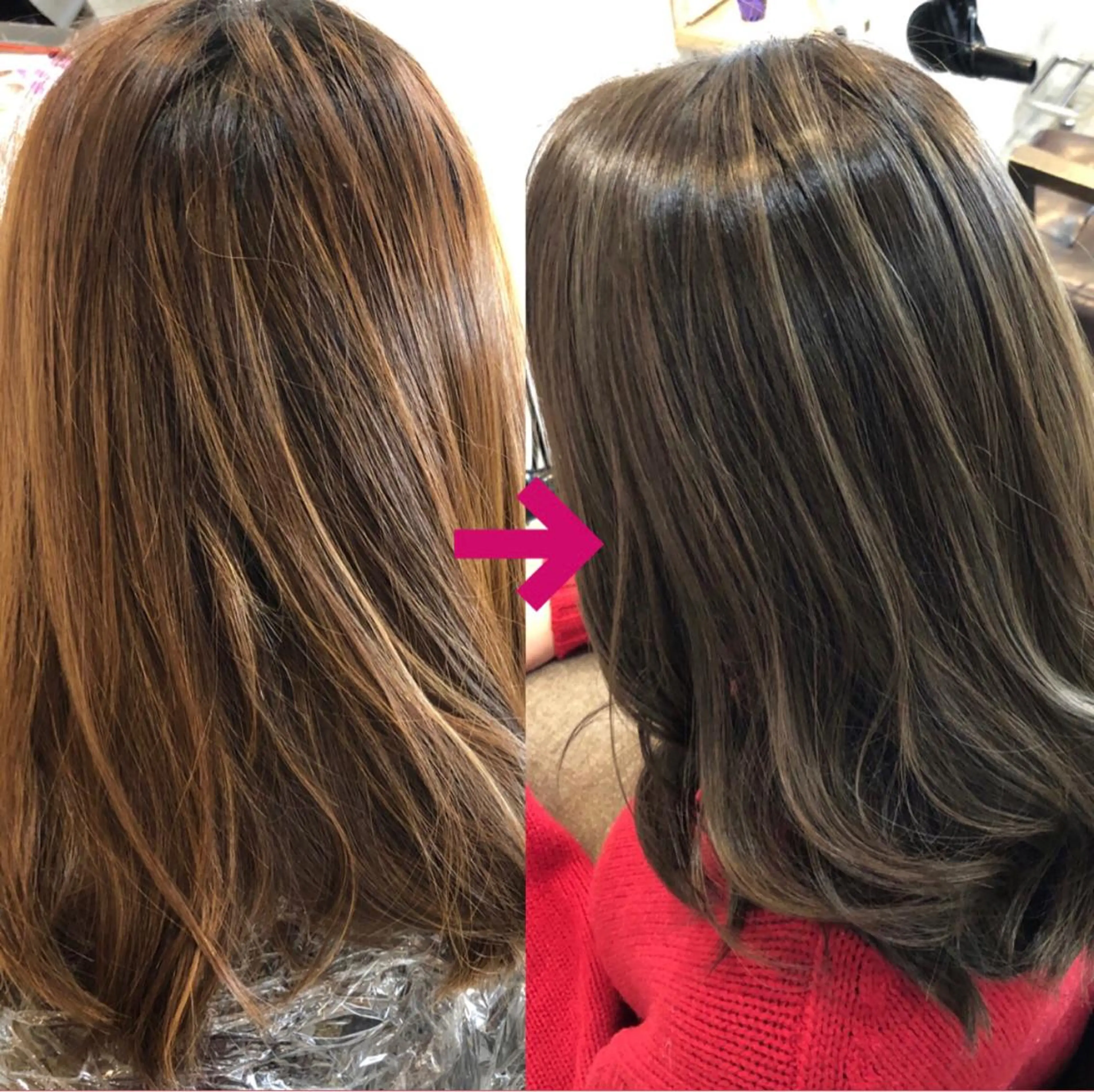 セミロング カラー デザインカラー 縮毛矯正・髪質改善 人気No1🩶北島のヘアスタイル