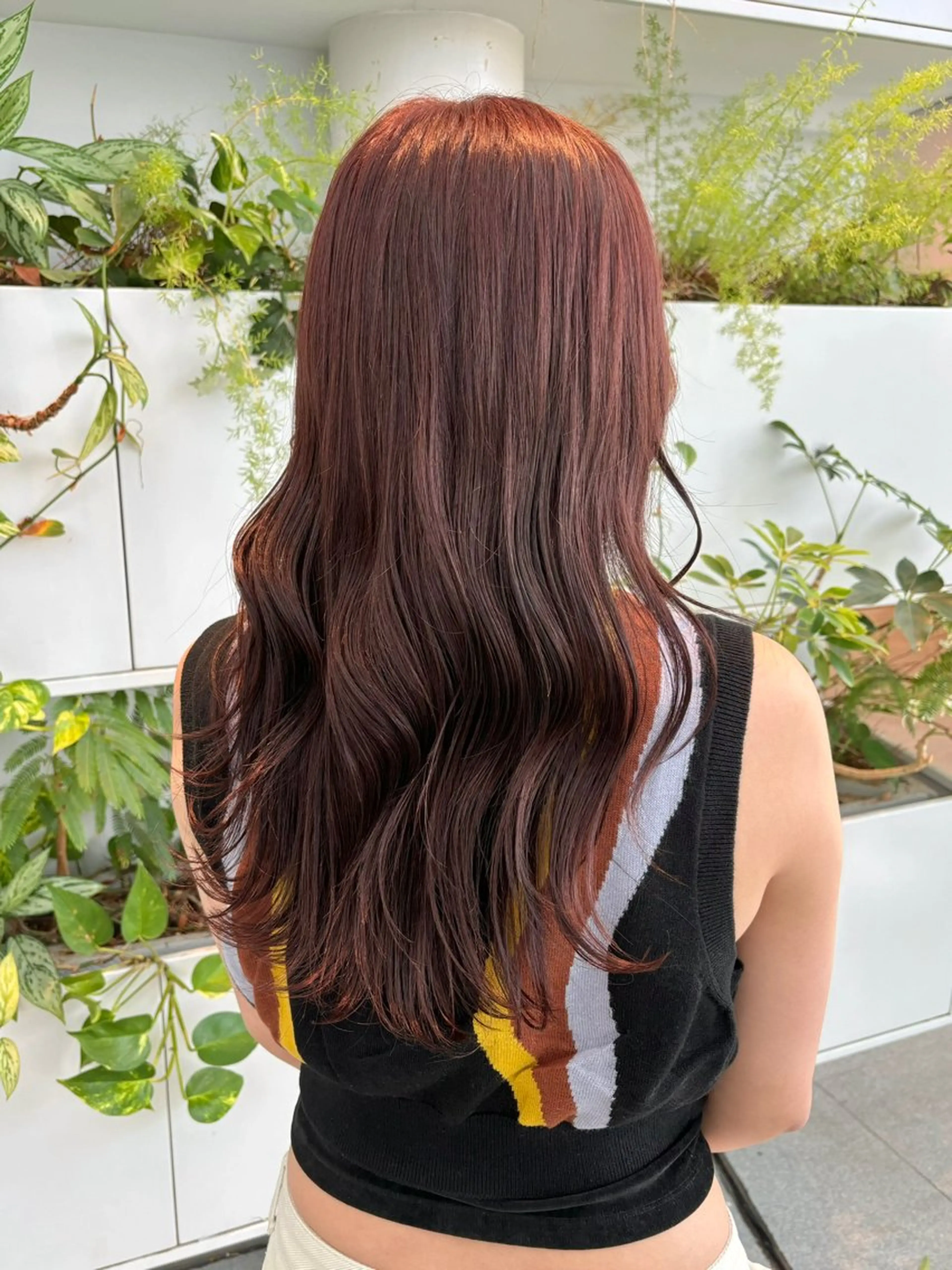 セミロング カラー ボルドーカラー ヘアカラー トリートメント くさかみさき🌼暖色 /韓国風/オタク🌼のヘアスタイル