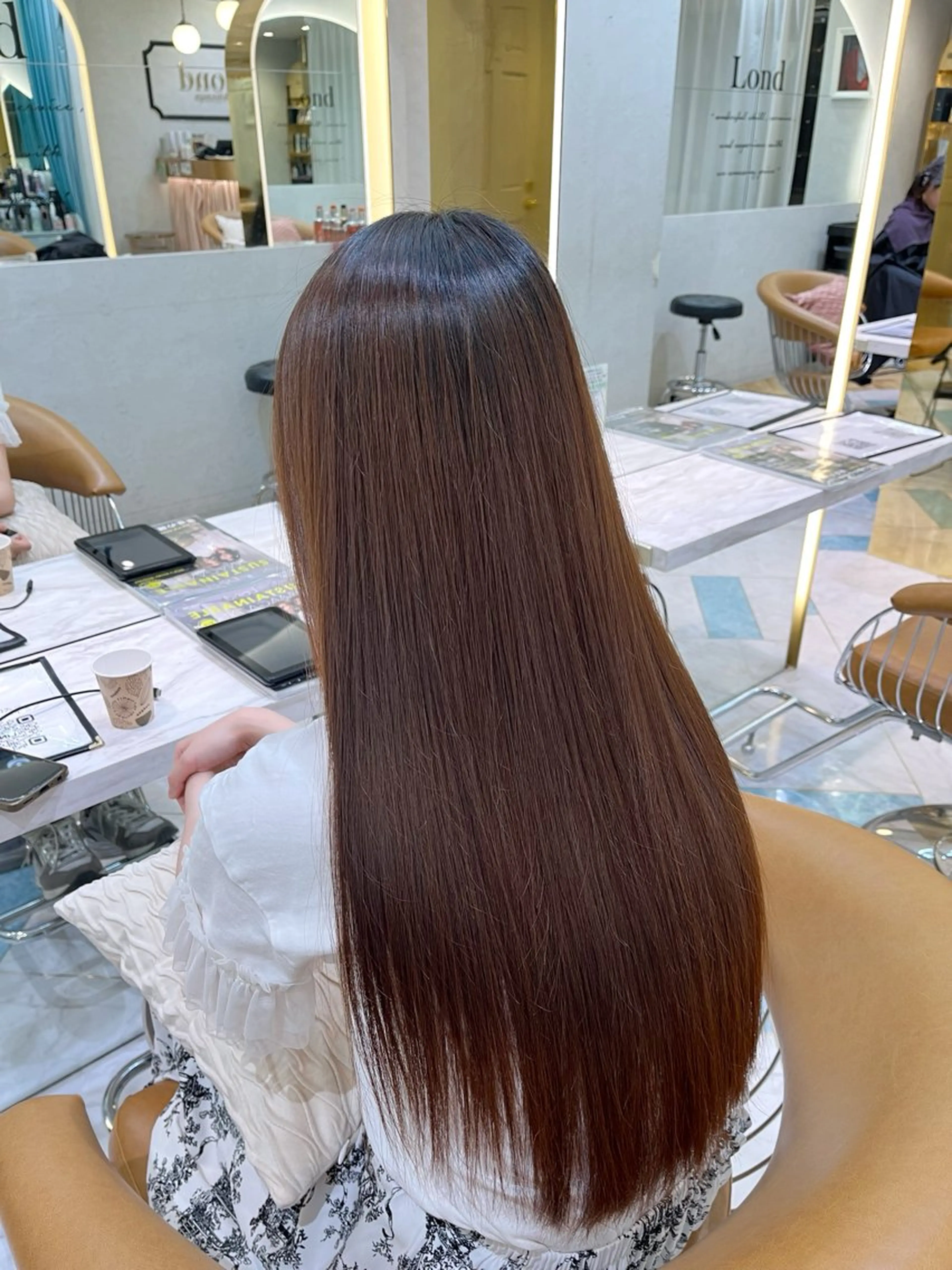 ロング カット 縮毛矯正 トリートメント レイヤー/髪質改善/ 美髪矯正/手塚凌のヘアスタイル