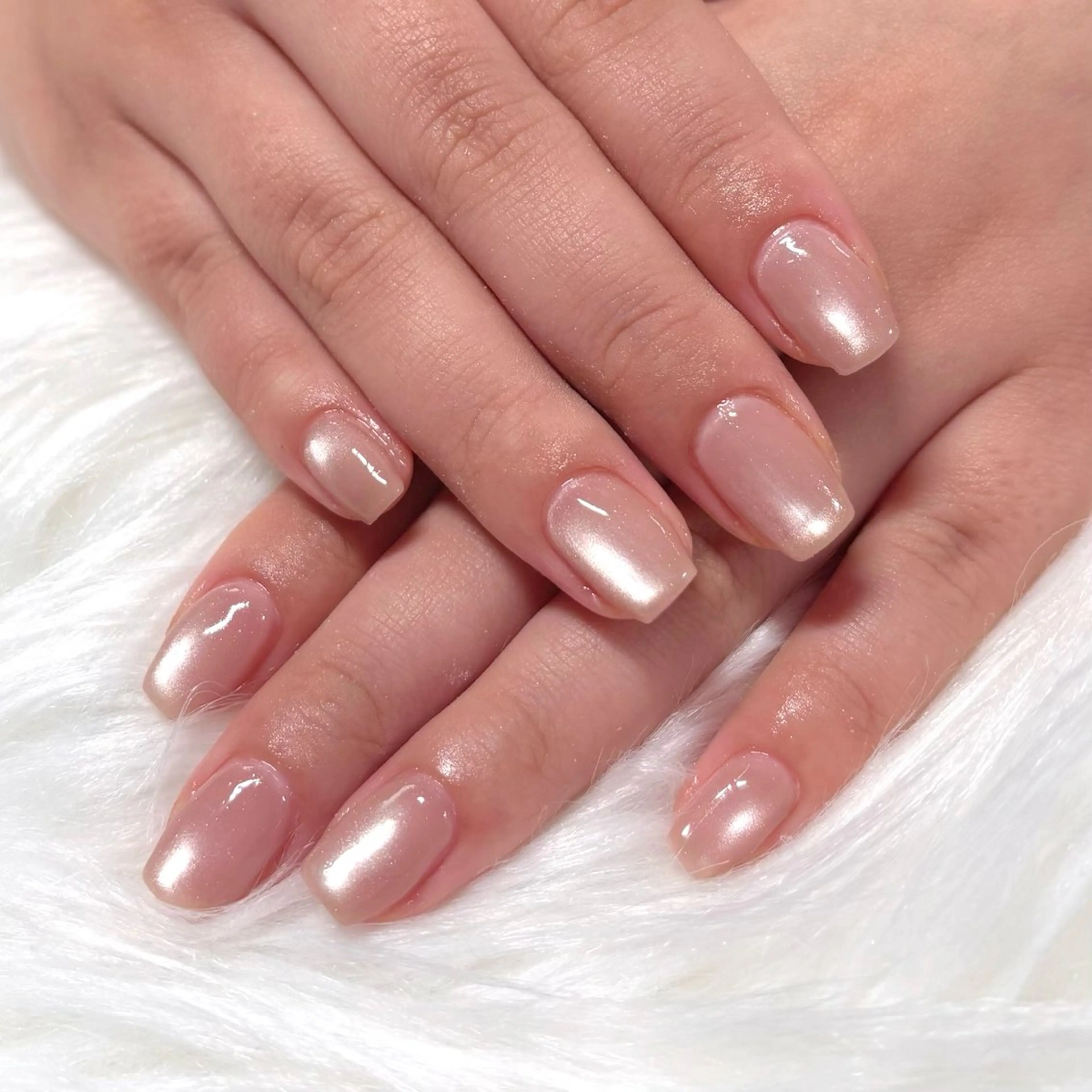 ネイル マグネットネイル ピンク ハンドネイル Noix nailのネイルデザイン