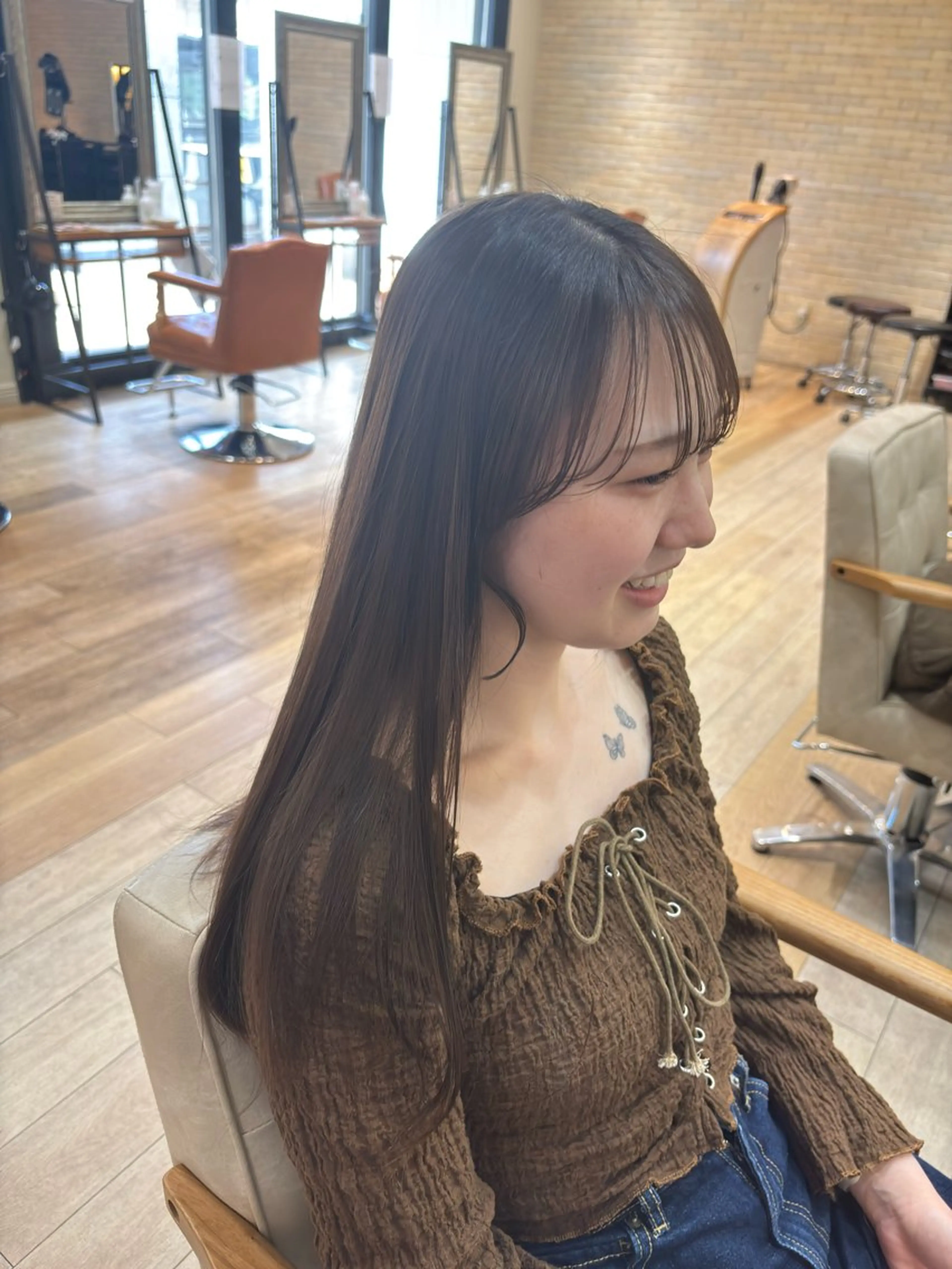 ロング 髪質改善 トリートメント ヘアカラー トリートメント Fukuma Karinのヘアスタイル