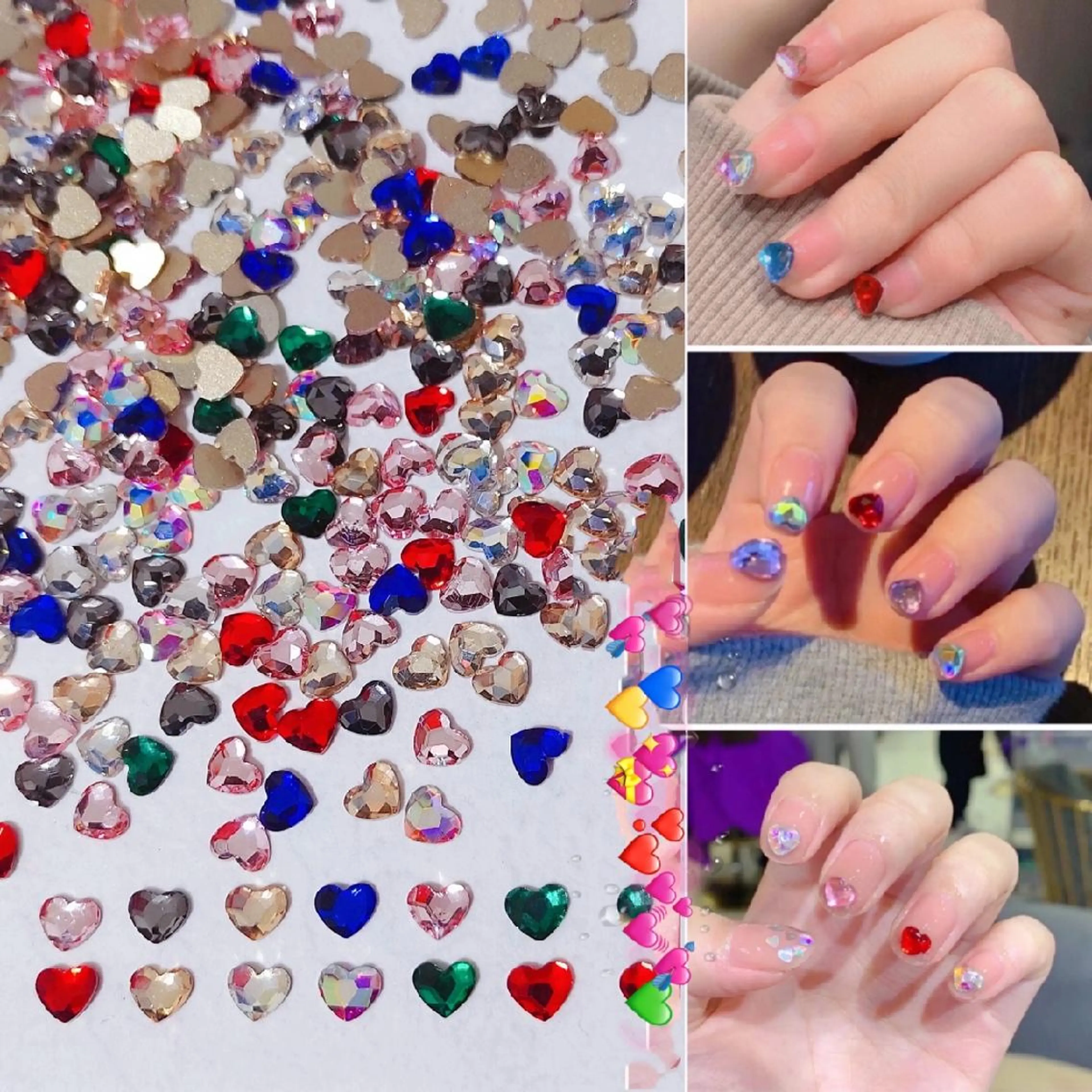 ネイル ハート ワンカラーネイル ネイリストゆか💅 長さだし、深爪矯正のネイルデザイン