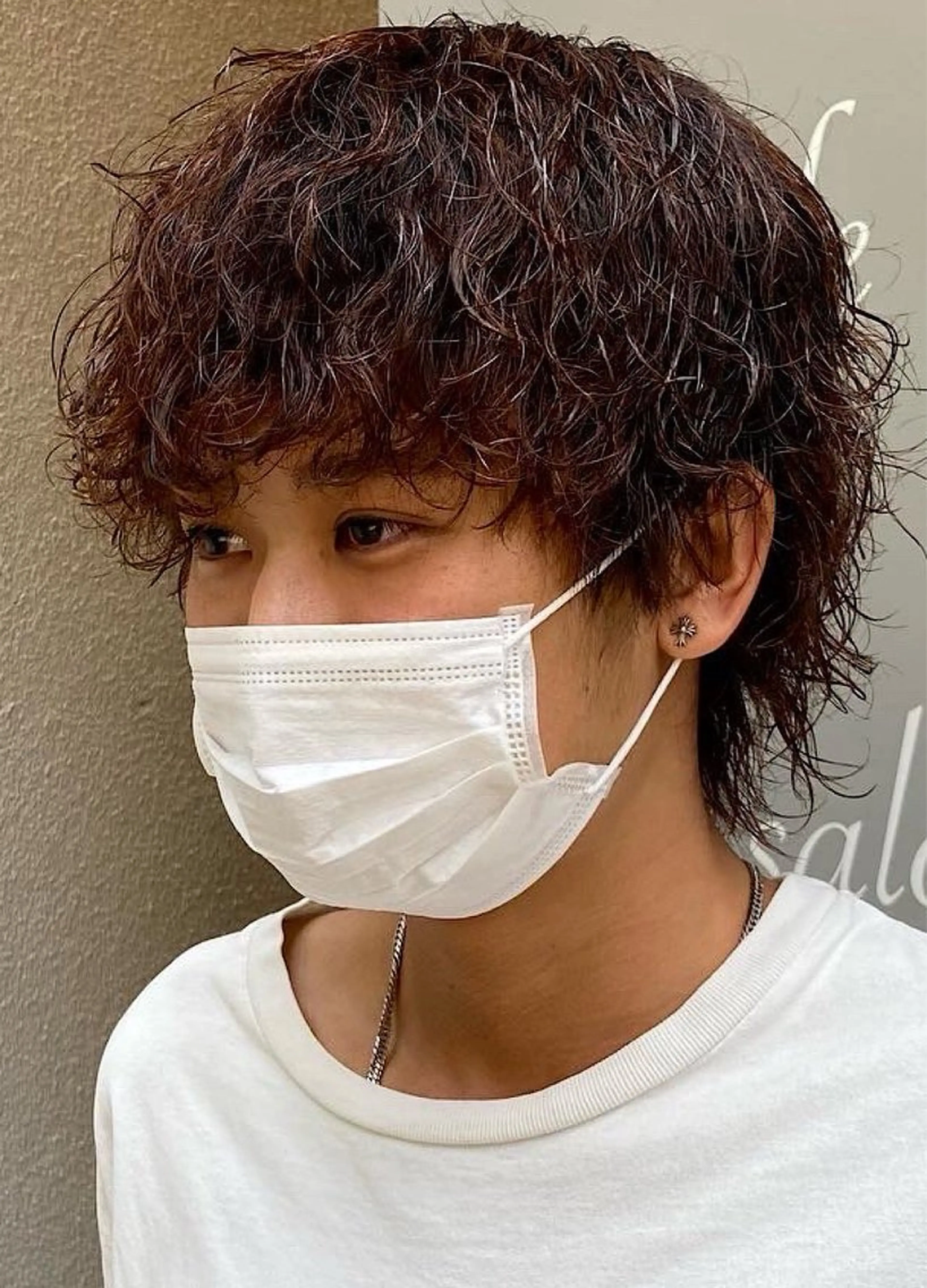 ショート 村松　和磨/ケアブ リーチ/メンズパーマのヘアスタイル