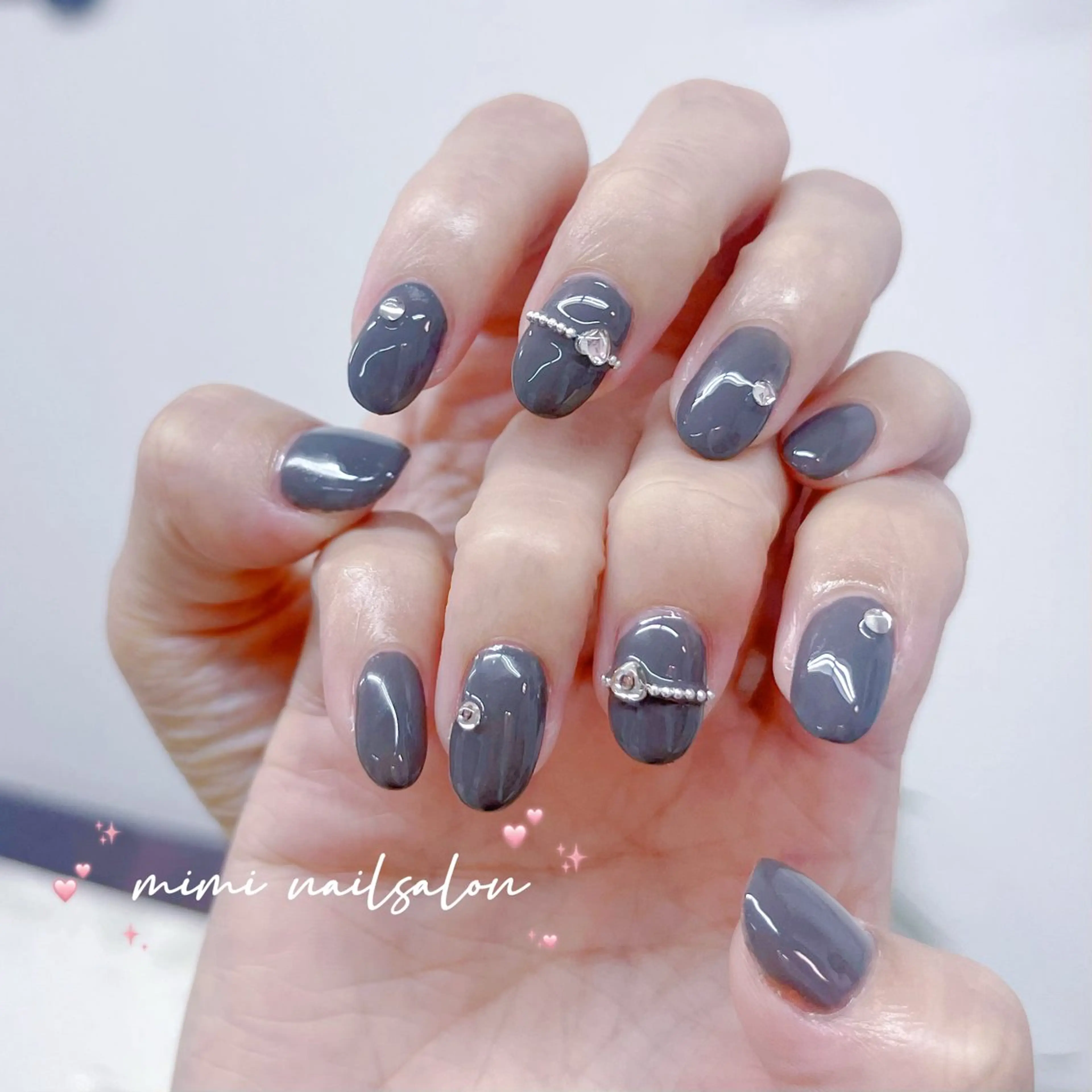 ネイル シンプルネイル スカルプ長さ出し専門店 MIMI nailsalon 上野店所属・RIN Amiのネイルデザイン