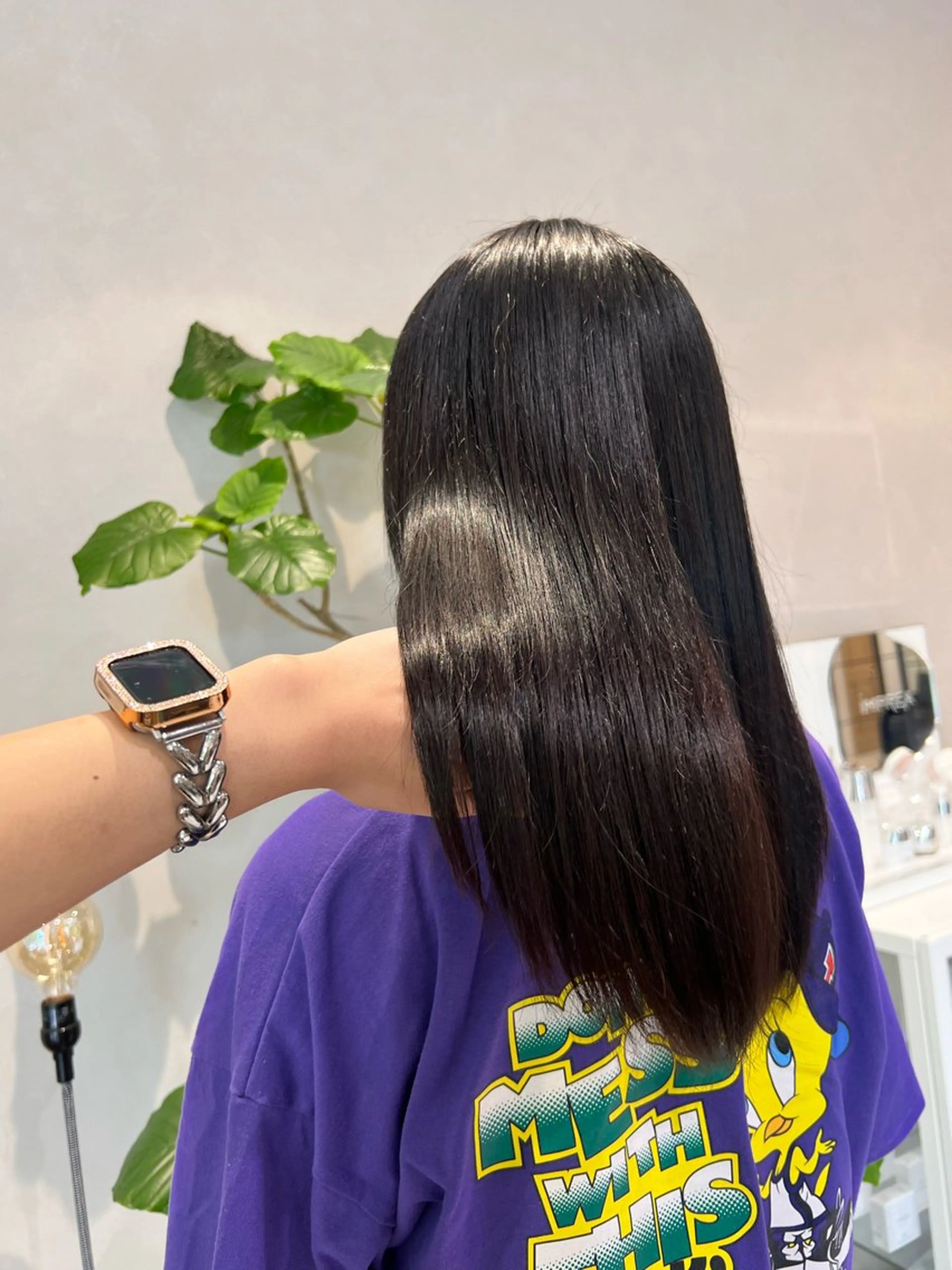 ロング ヘアカラー トリートメント ブリーチカラー 〻髪質改善〻アレンジのヘアスタイル