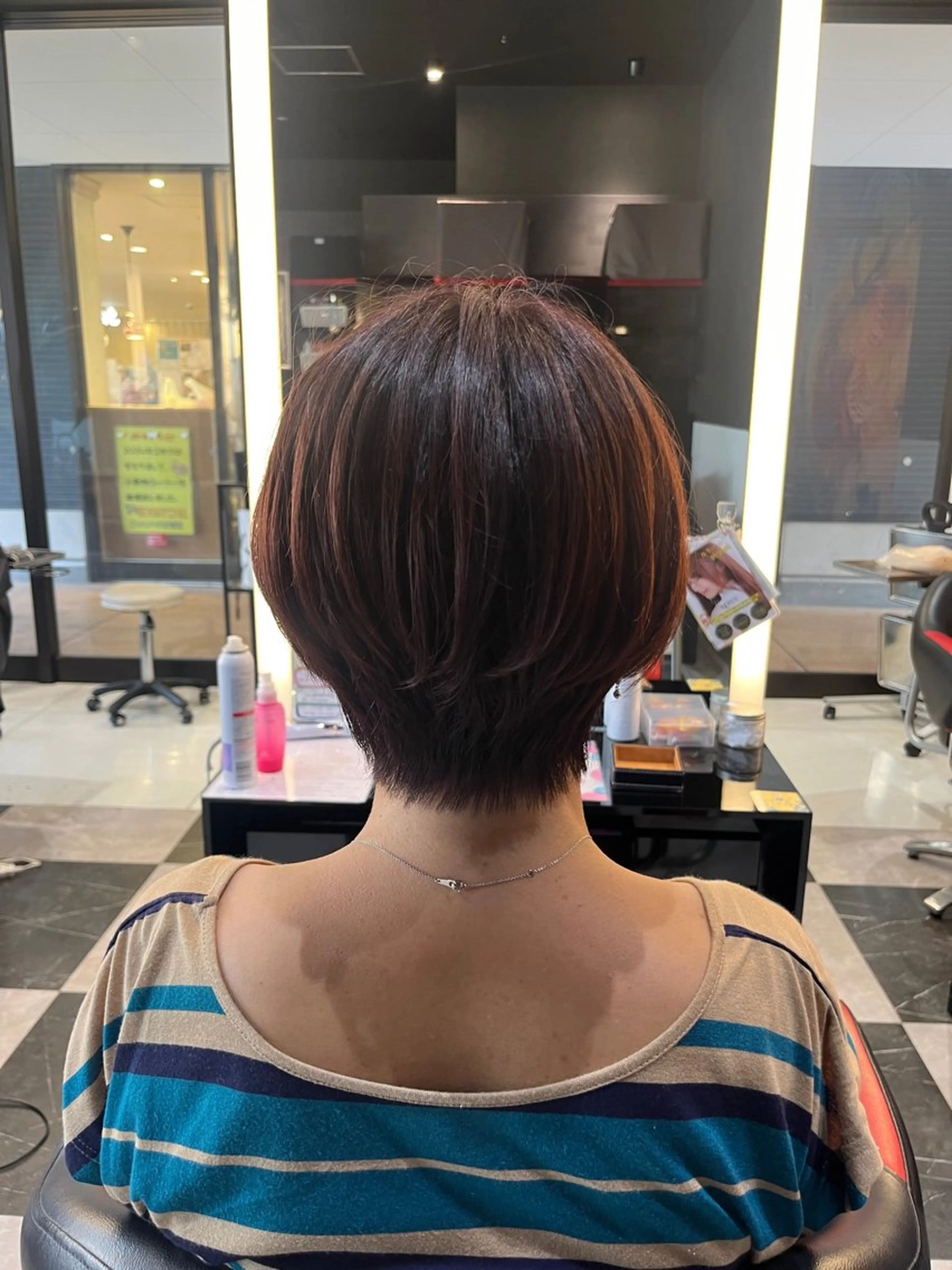 ショート カラー カット ヘアカラー ボブパーマ/ハイ トーン/KINAMIのヘアスタイル