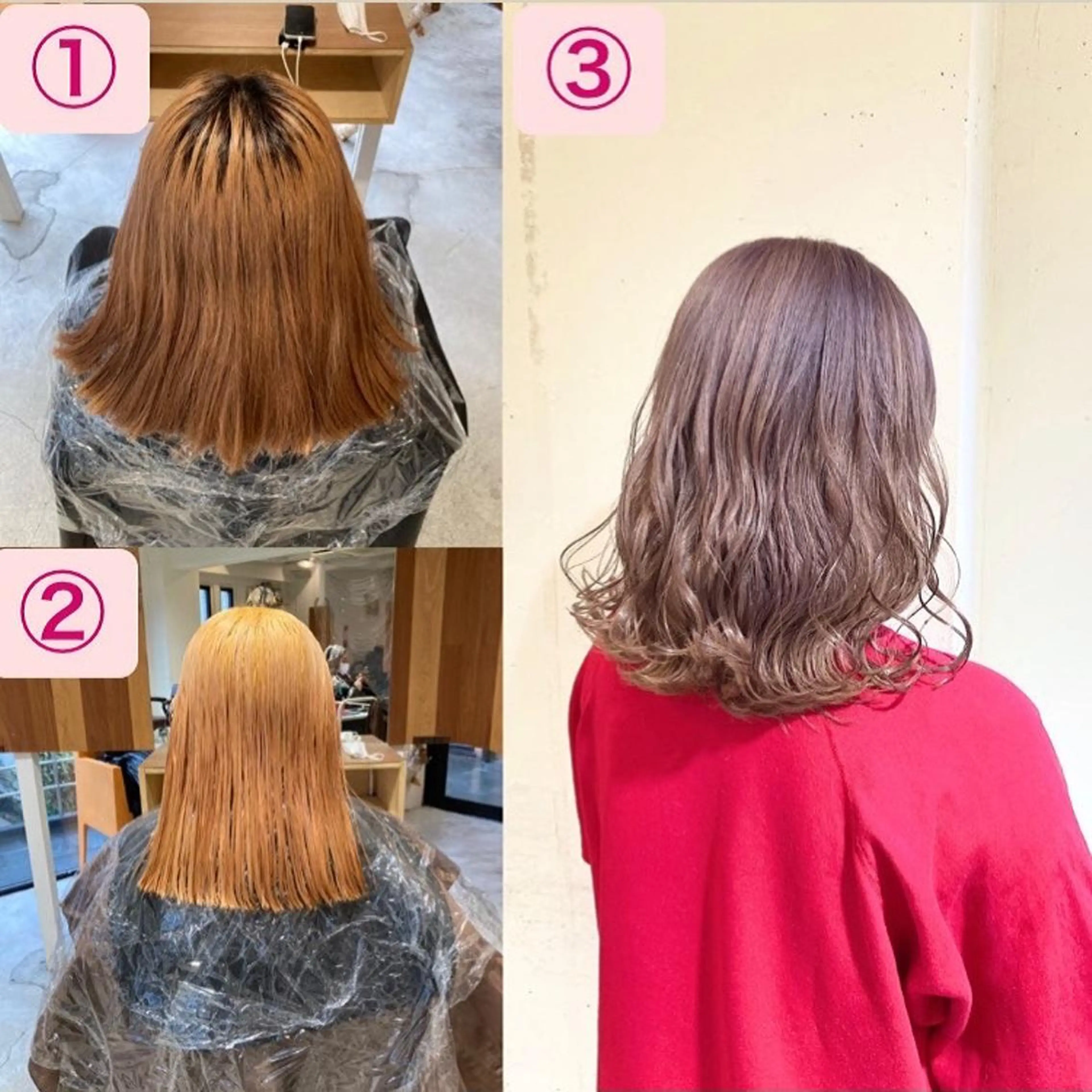 カラー ブリーチ ブロンド バイオレットカラー 💗モテ髪 ハイトーンあや💗のヘアスタイル