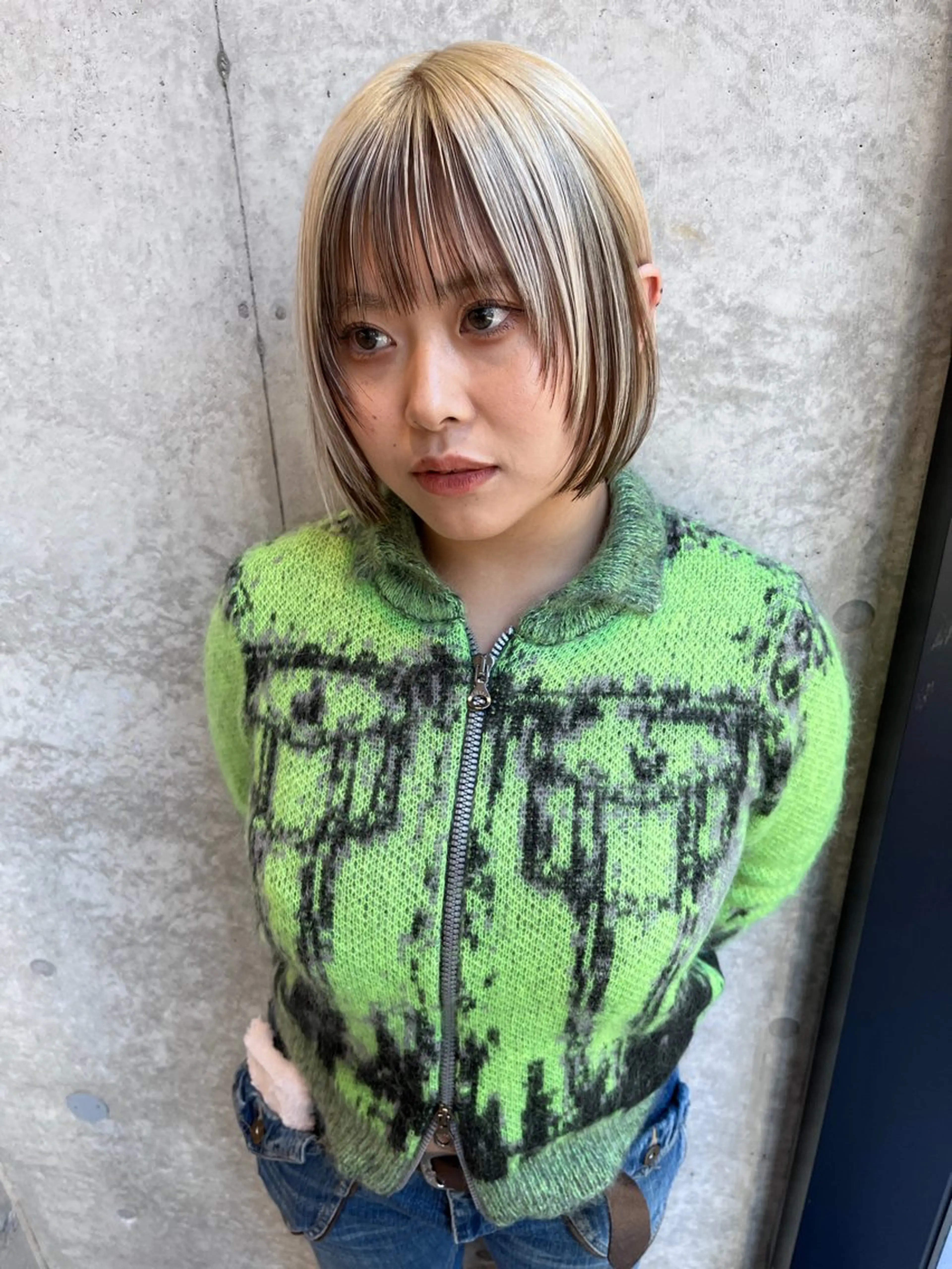 ミディアム カラー ハイトーンカラー インナーカラー yuuna/ レイヤーカット🎀のヘアスタイル