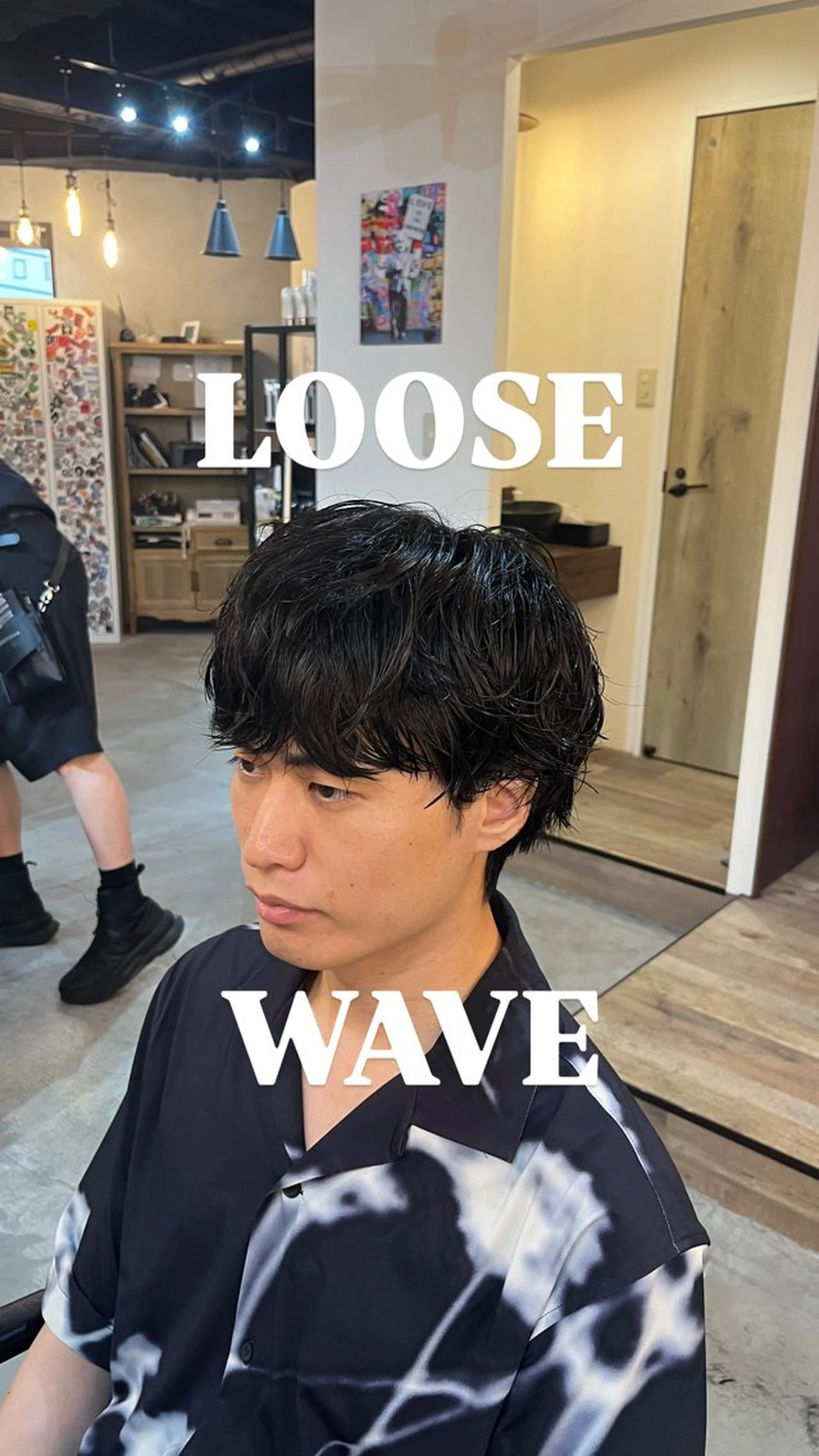 ミディアム パーマ メンズ 長島勇斗 💈メンズカット💈のヘアスタイル