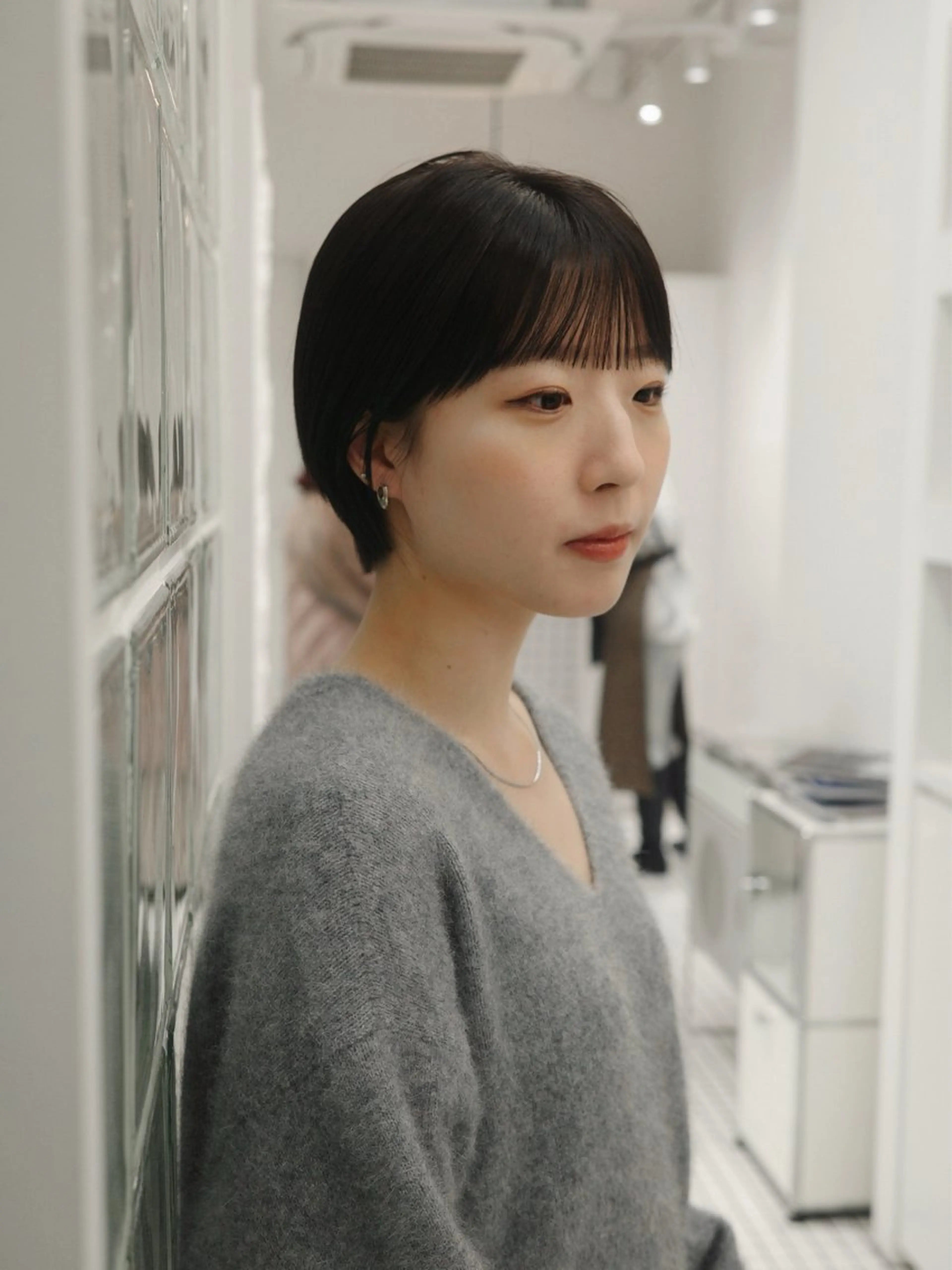 ショート カラー カット ヘアカラー 🌱ぱつっと/ボブ 🌱のヘアスタイル