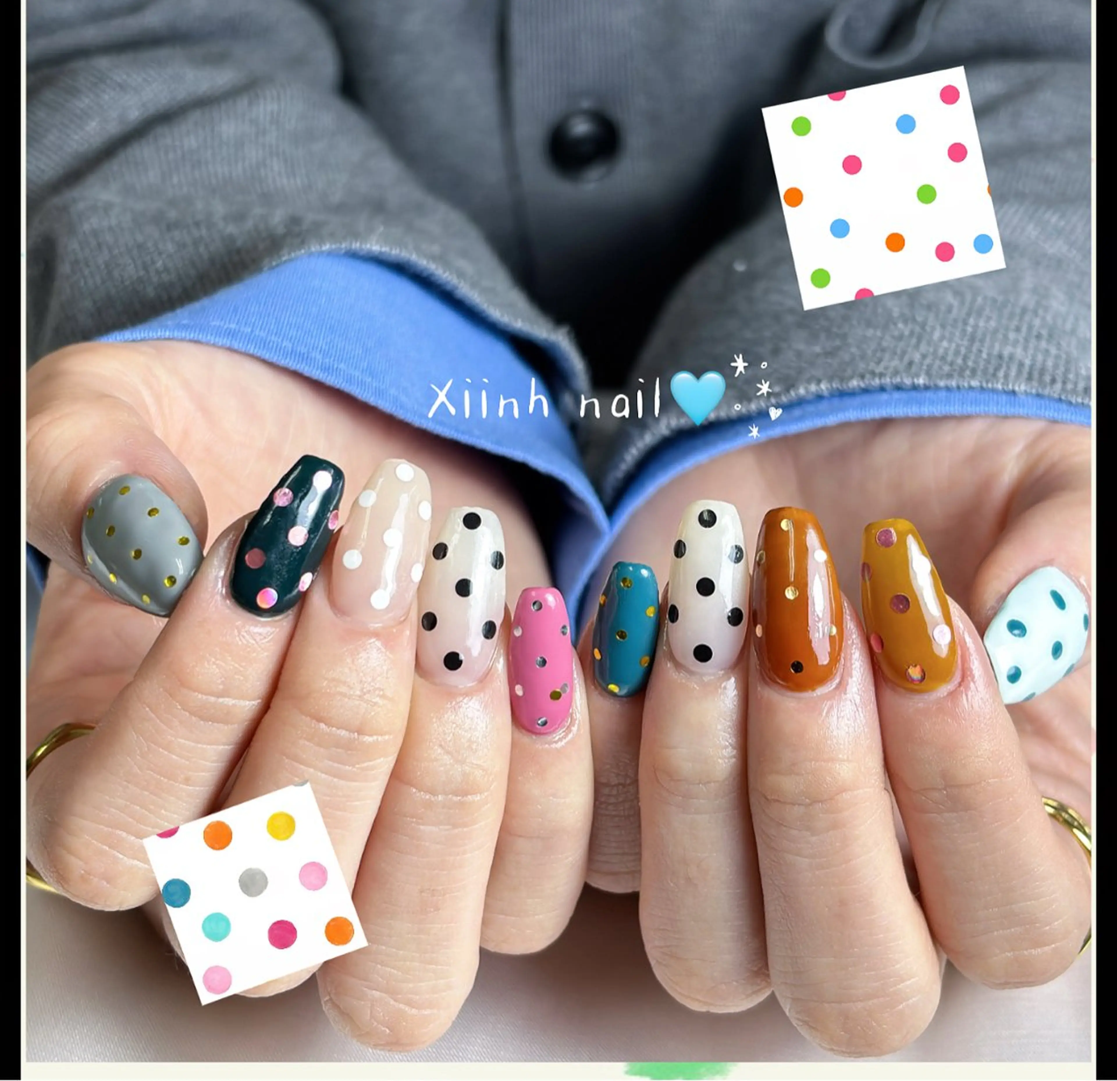 ネイル ブラウン チークネイル 桜ネイル 長さ出し フットネイル ハンドネイル XIINH NAIL SALONのネイルデザイン