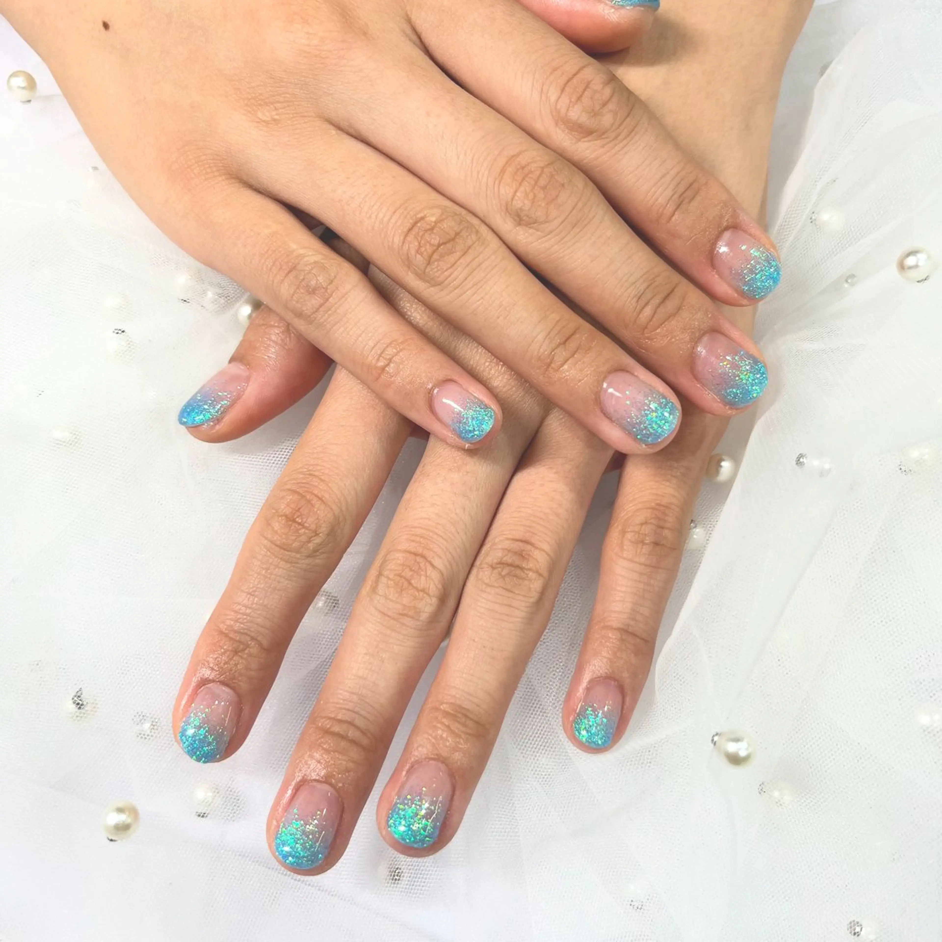 ネイル グラデーション ラメ(グリッター) ラメグラデーション nail salon tenoneのネイルデザイン