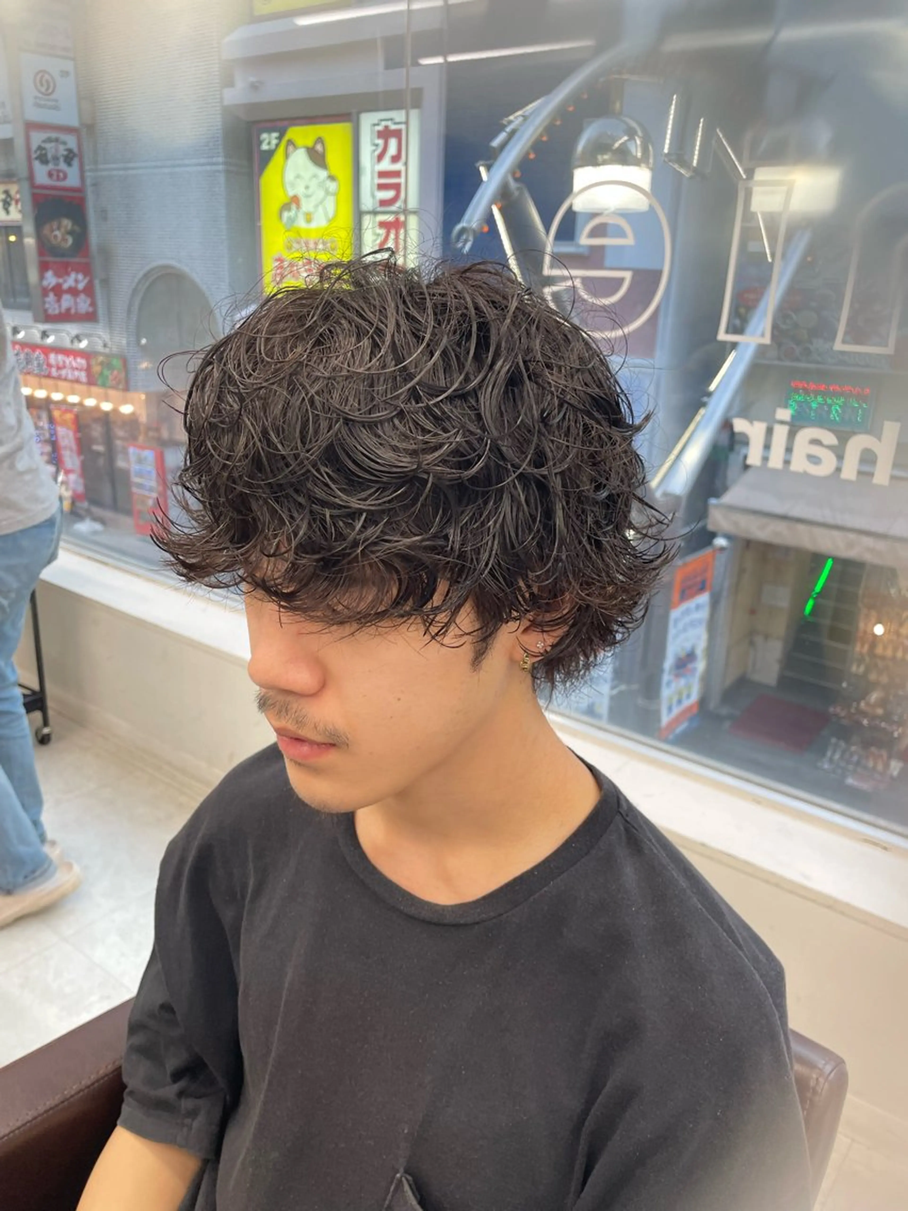 ミディアム カット パーマ メンズ特化 龍雅💈のヘアスタイル