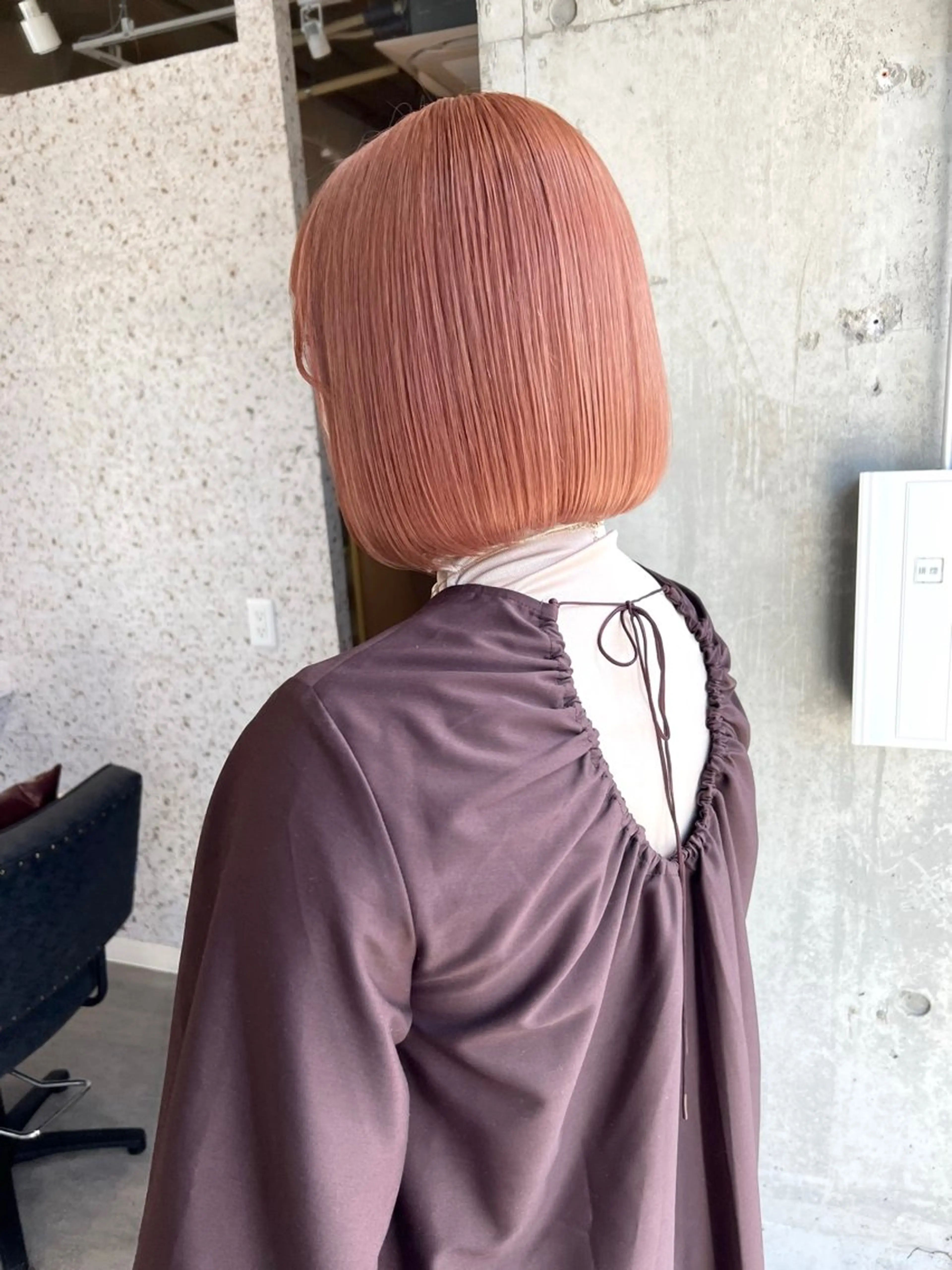 ショート カラー ヘアアレンジ ベージュカラー ブリーチ ケアブリーチ コーラルベージュ ダブルカラー lani 天神大名/ブリーチのヘアスタイル