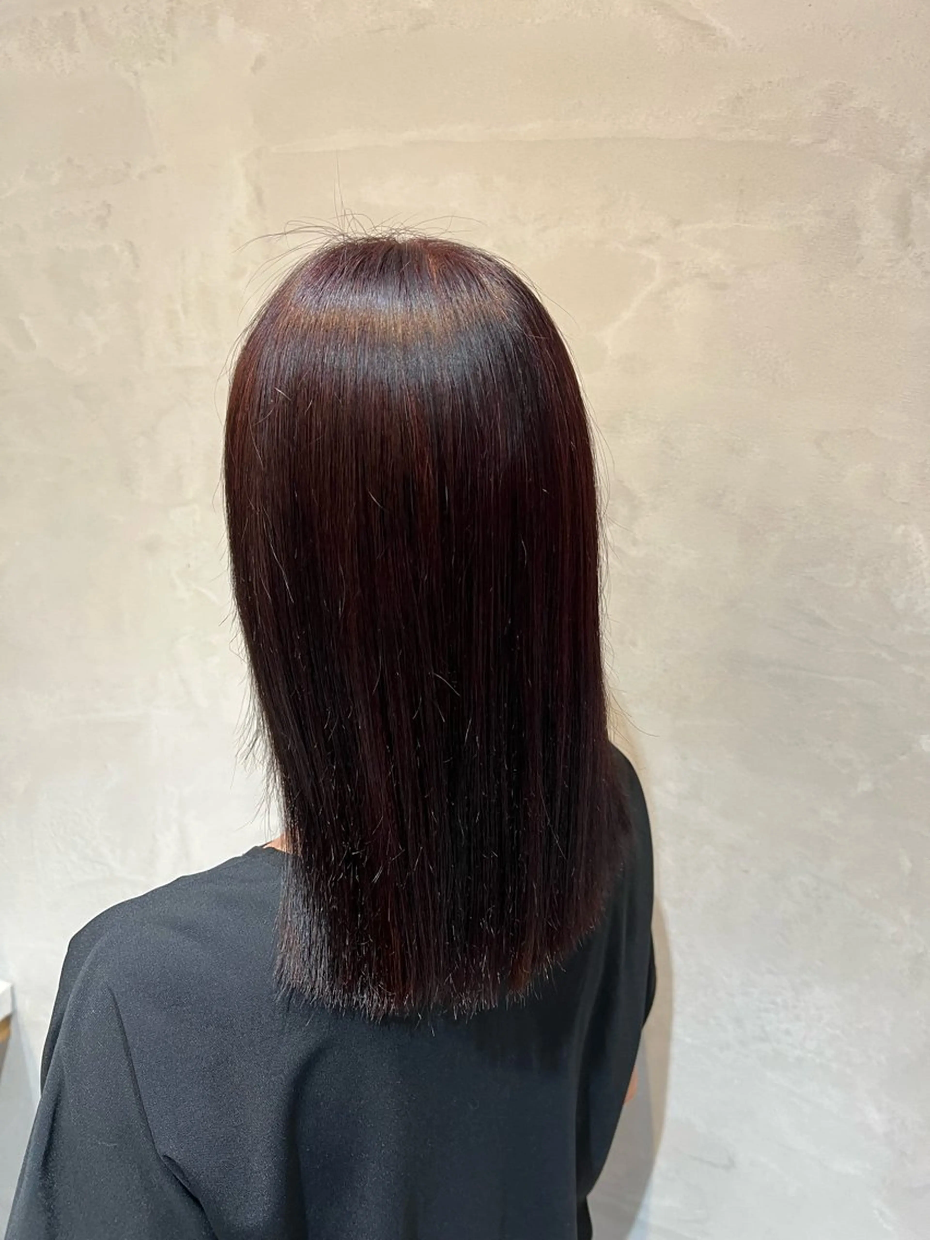ミディアム カラー 縮毛矯正 トリートメント ate.所属・ate. kaoriのヘアスタイル