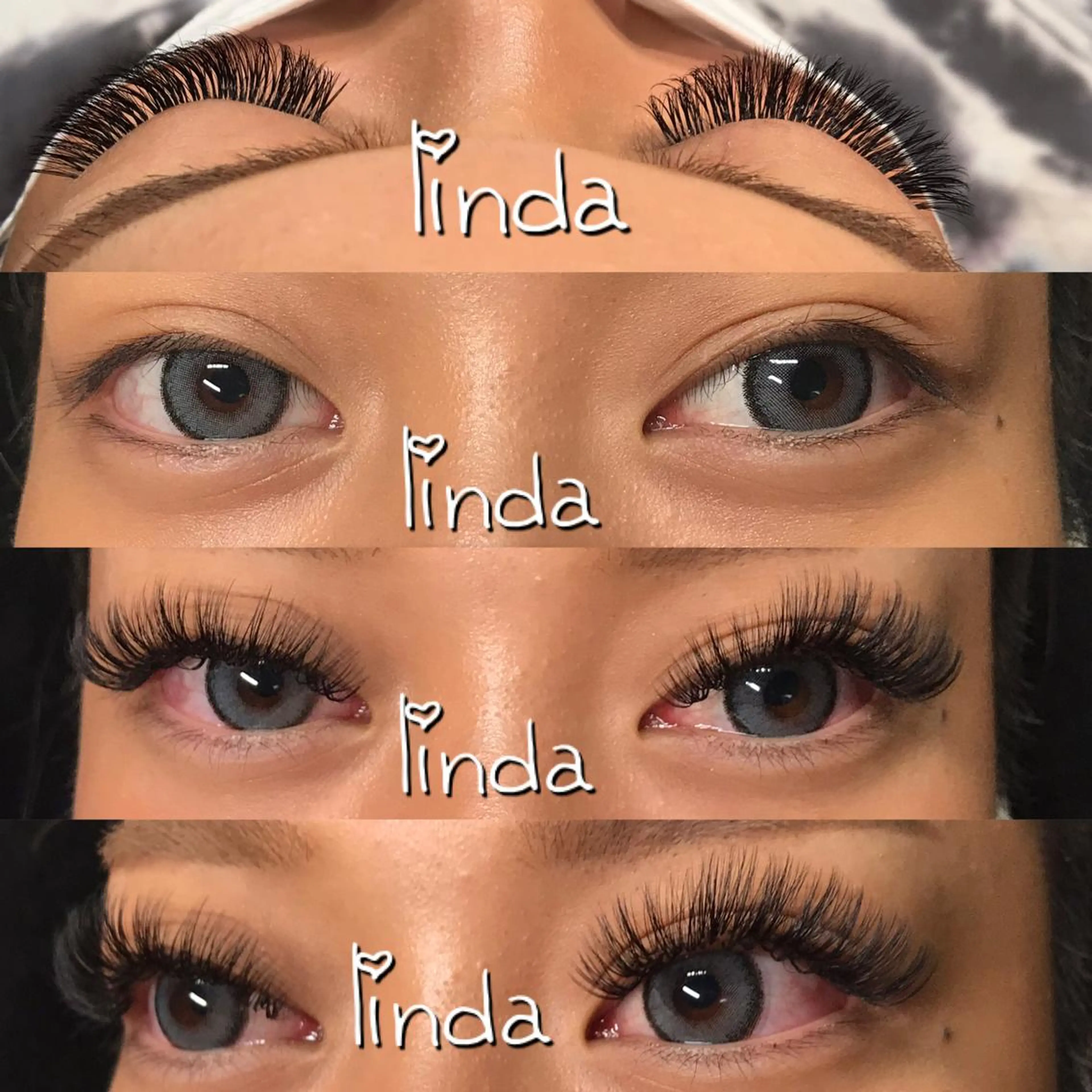 マツエク・マツパ 付け放題 Lカール ボリュームラッシュ linda lashesのマツエク・マツパデザイン