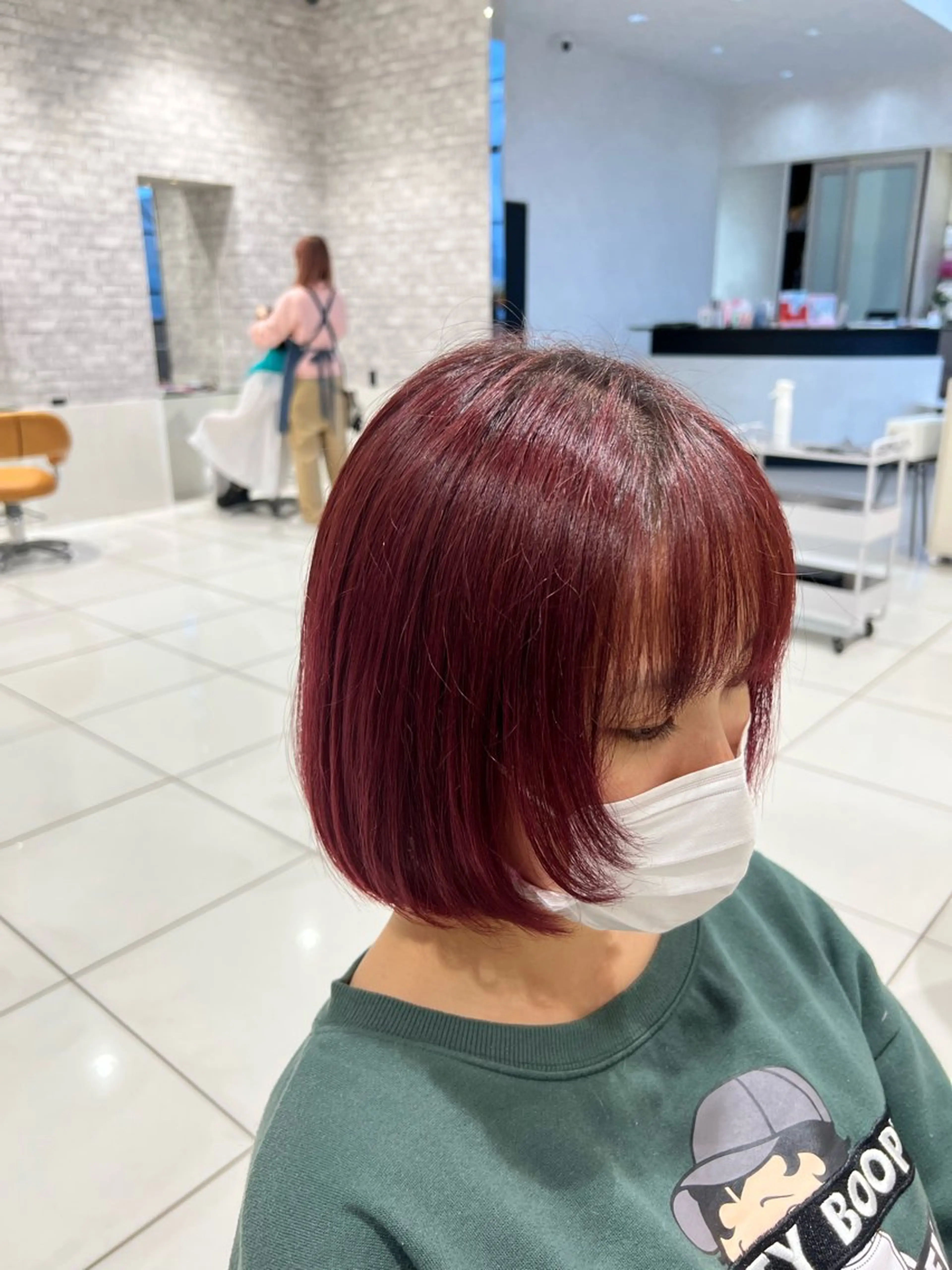 ショート ボブレイヤー ボブ 顔まわりレイヤー レイヤーカット カット ヘアカラー トリートメント TABOO.i 早野太郎のヘアスタイル