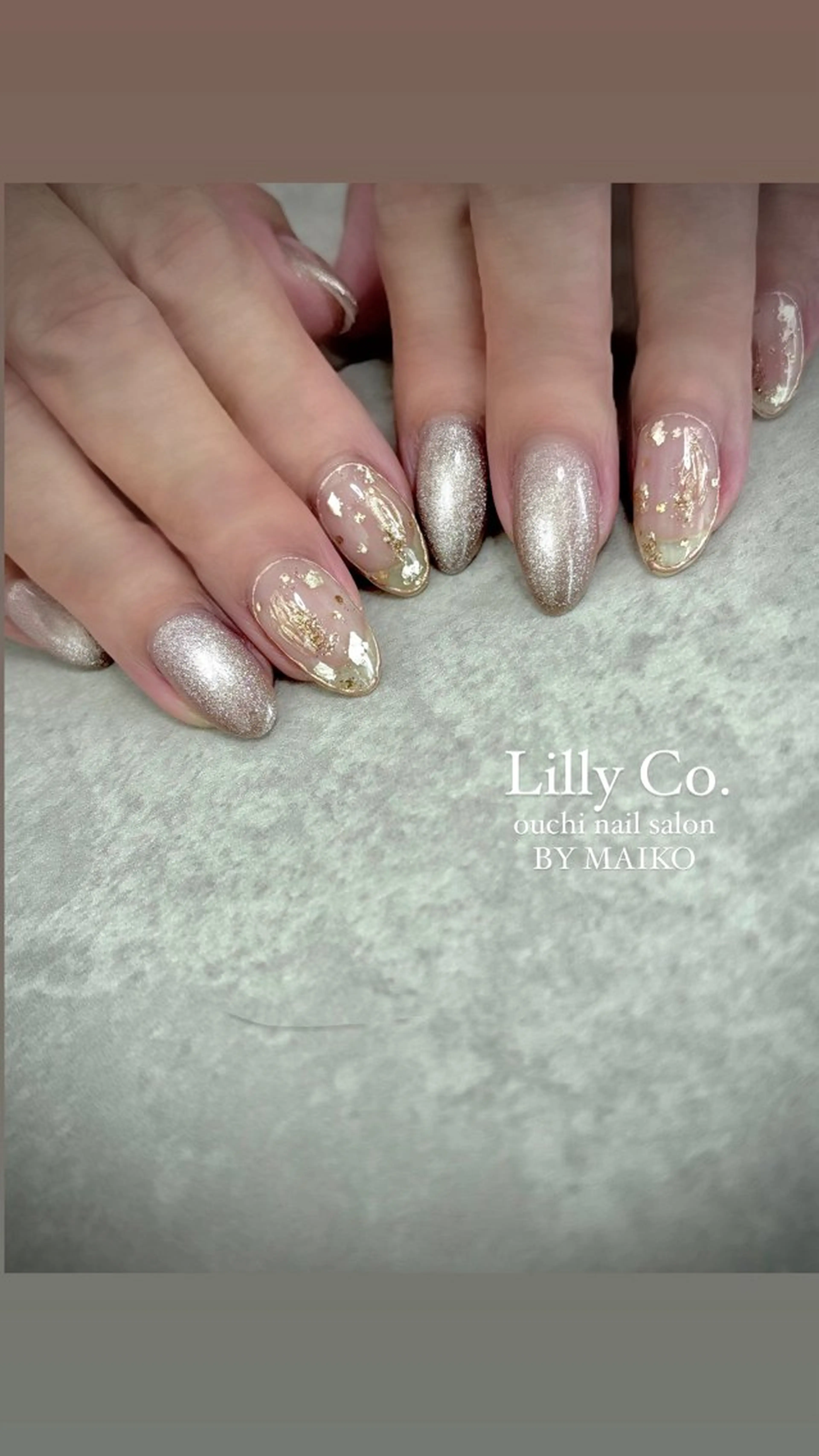 ネイル ドット ニュアンスネイル ピンク ハンドネイル ハンドケア Lilly Co.のネイルデザイン