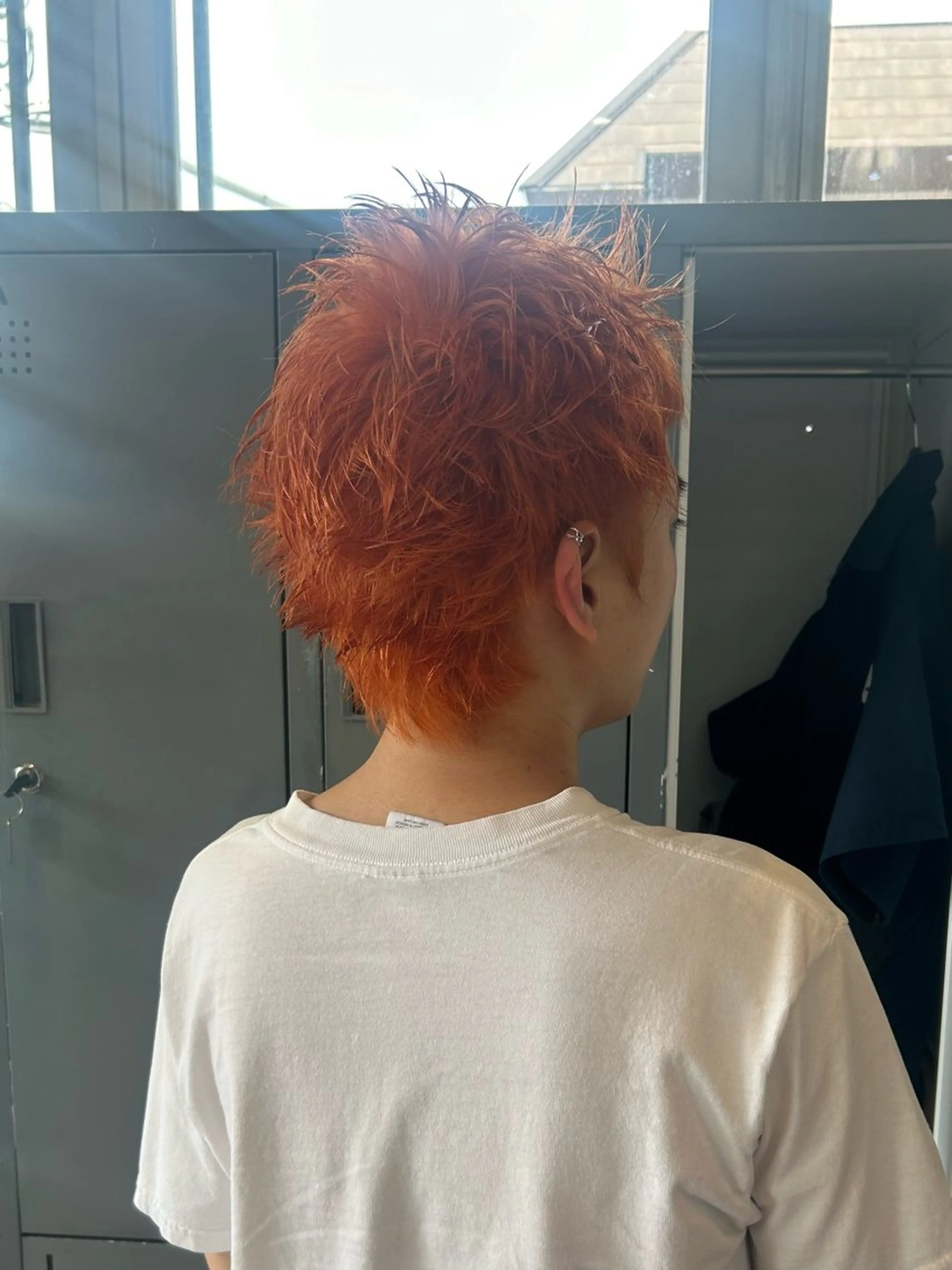 ショート カラー メンズ メンズブリーチ ブリーチ オレンジ ヘアカラー トリートメント ヘッドスパ 🎀艶ハイトーン特化 セナ🎀のヘアスタイル