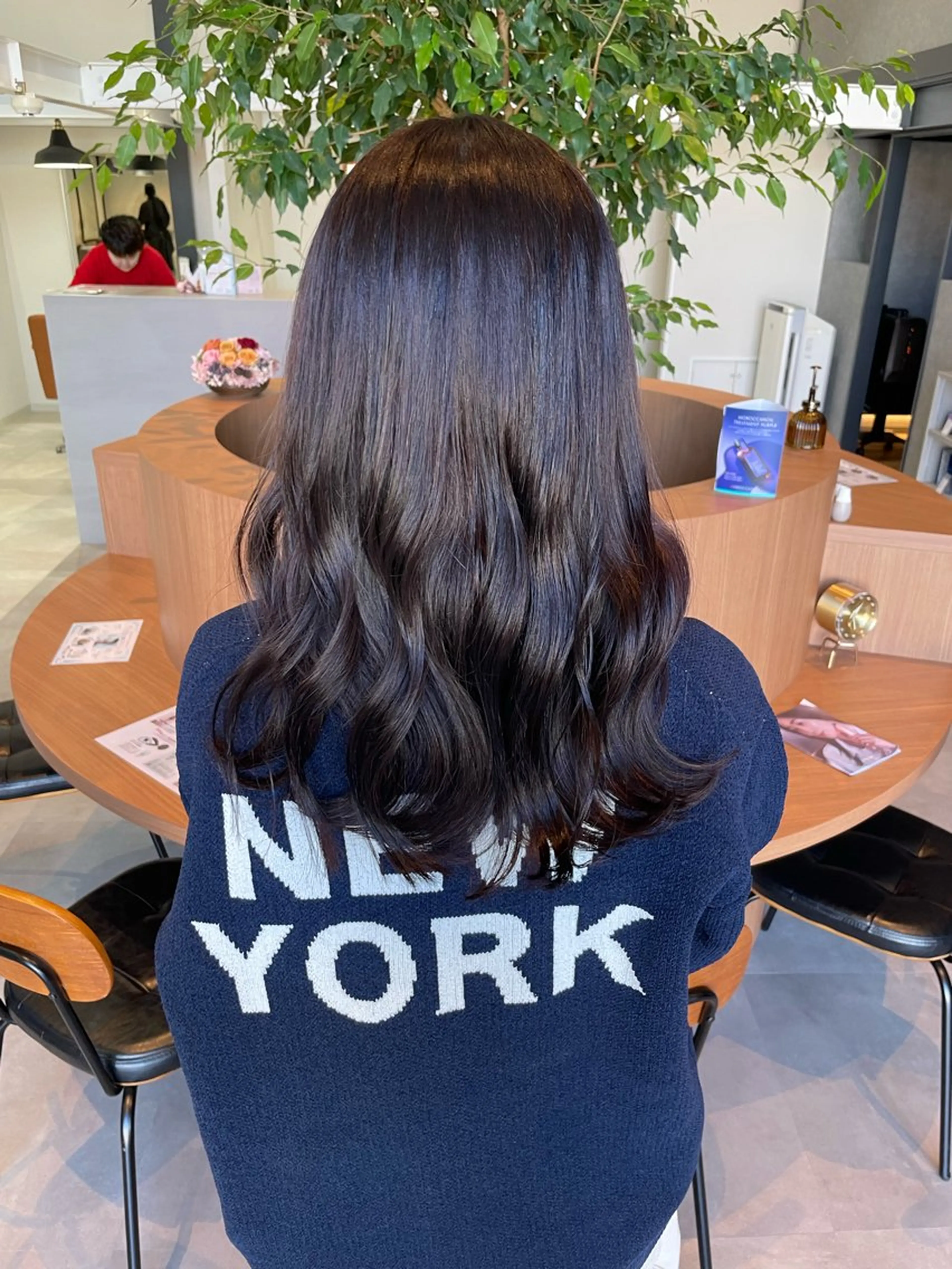 ロング カラー ブラウンカラー オレンジ オレンジブラウン カット ヘアカラー トリートメント ayaka |トレンドヘアのヘアスタイル