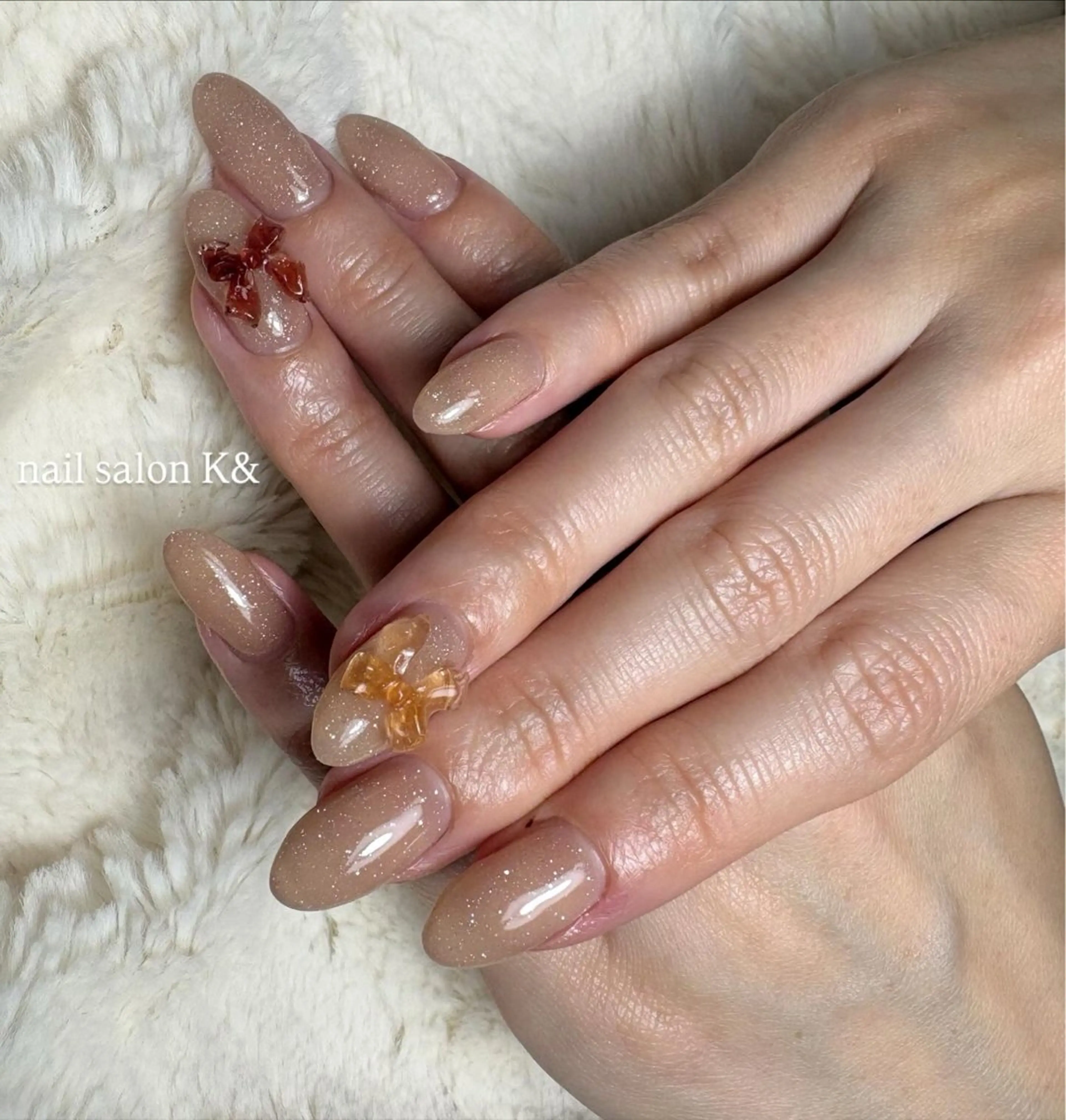 ネイル リボン nail salon K&のネイルデザイン