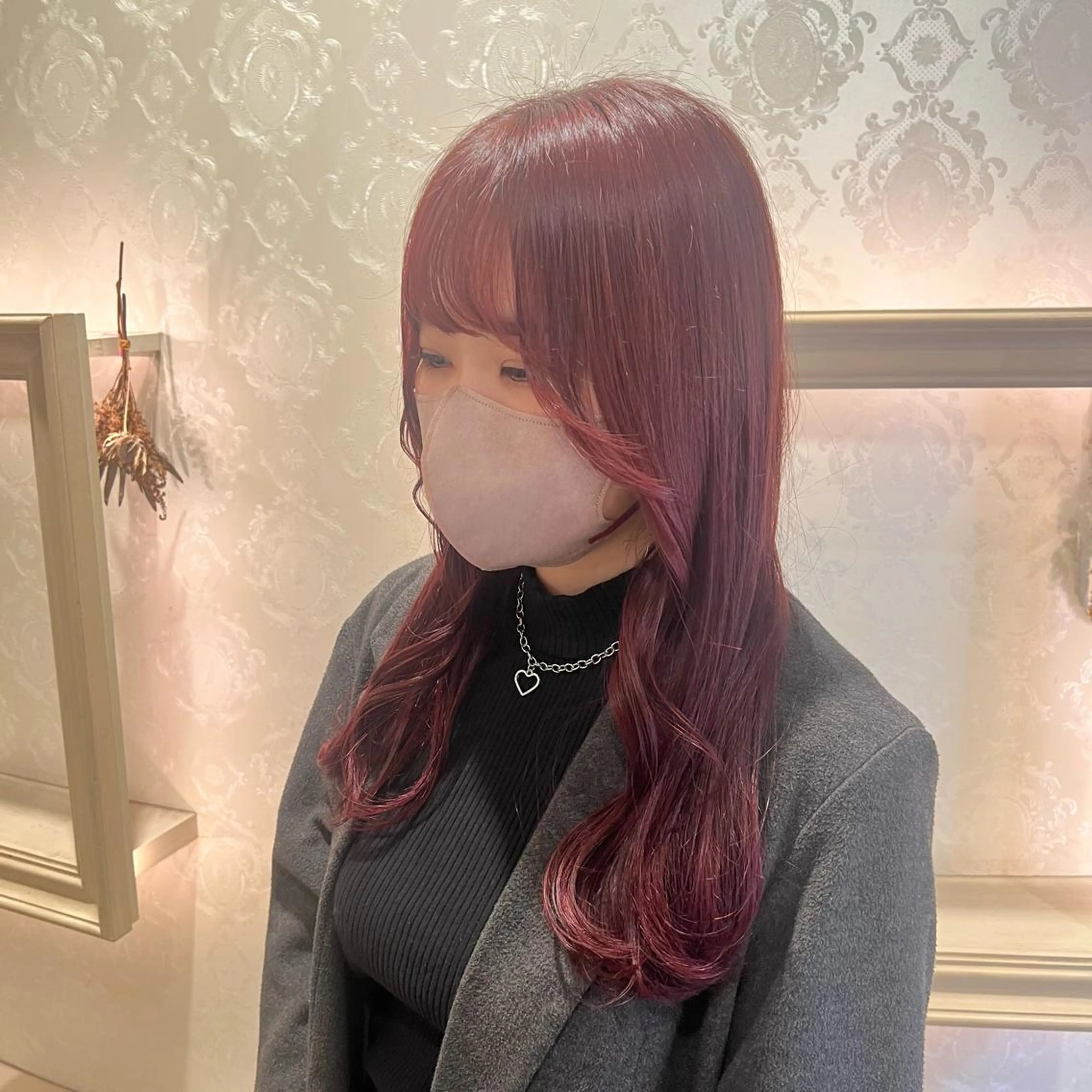 セミロング カラー ピンクカラー SALOWIN川崎WEST店所属・🌷川崎/アレンジ/ 暖色ボブ/コトネ🌷のヘアスタイル